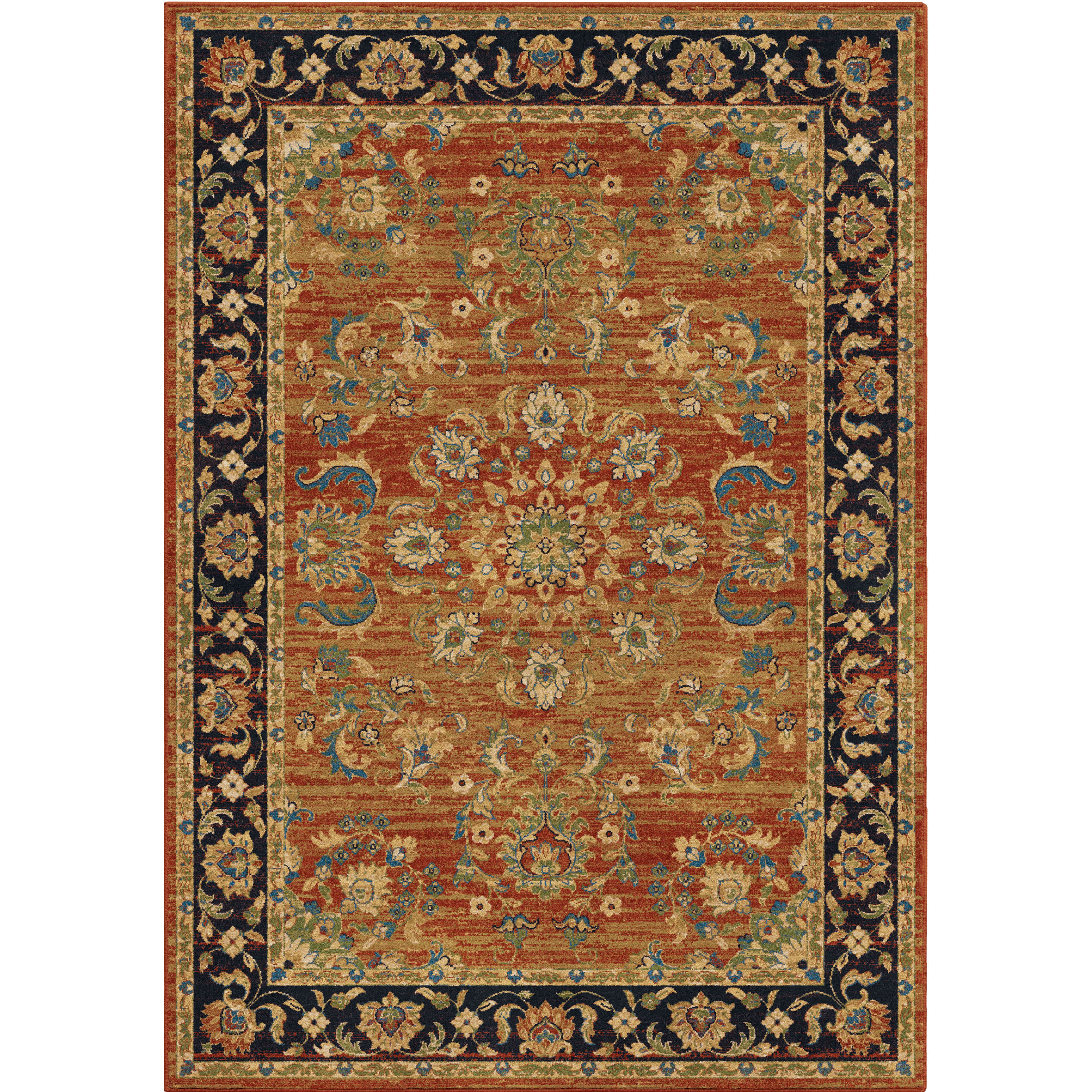 Orian Rugs 318265 Twisted Trad 8 x 11 Brick Border Area Rug