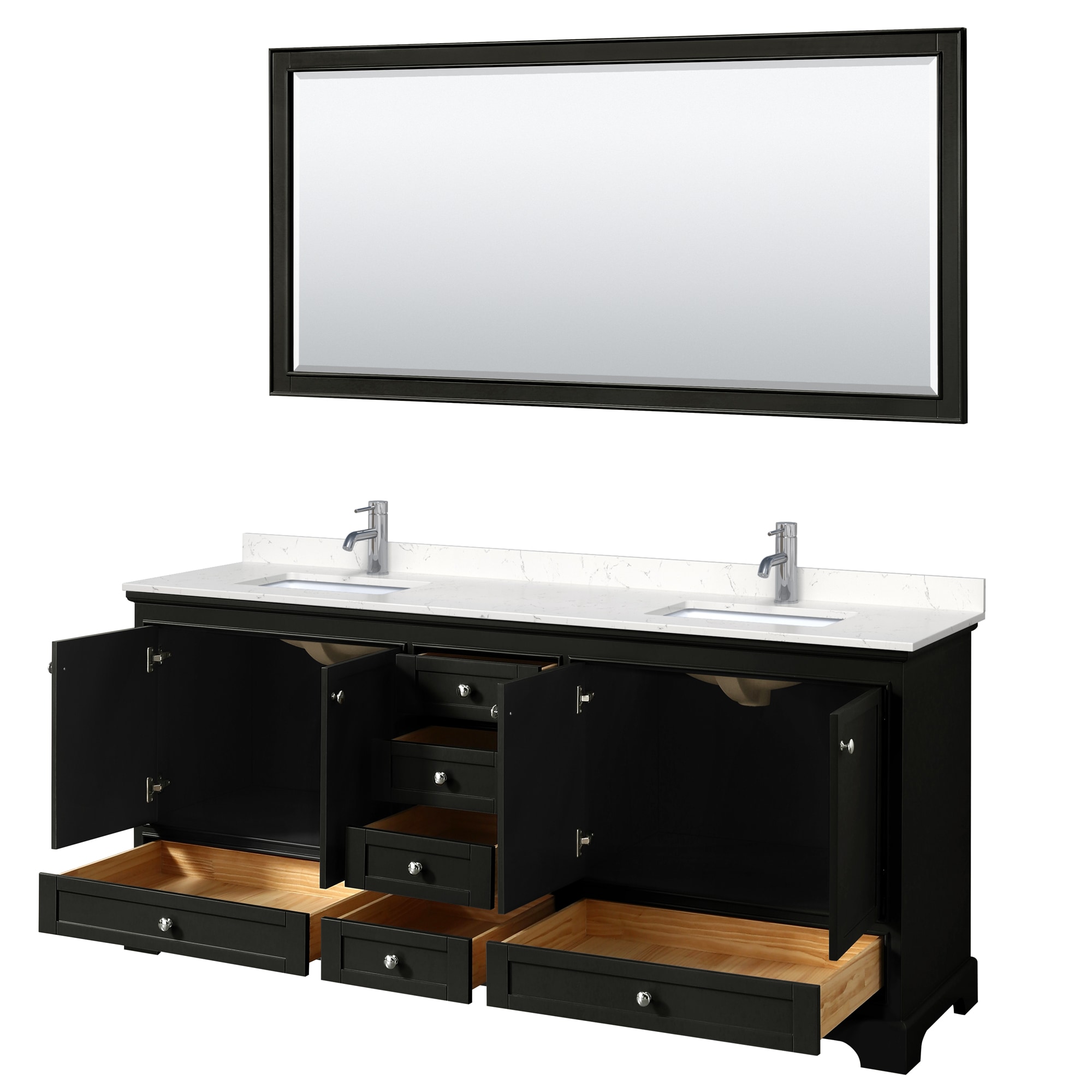 Wyndham Collection WCS202080DDEC2UNSM70 Bath-Vanity-Combo - View #2