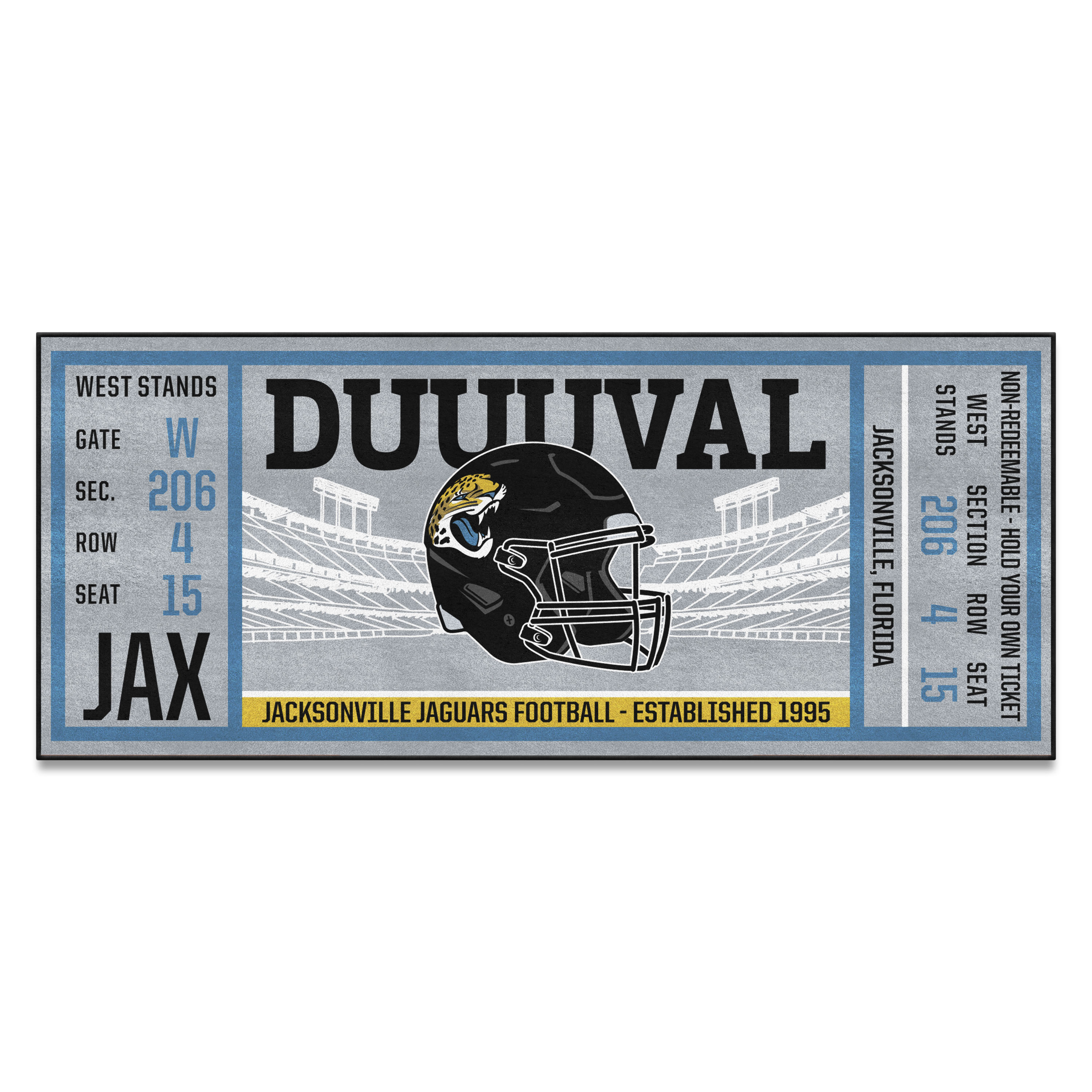 Reviews for FANMATS Jacksonville Jaguars 3 ft. x 6 ft. Football Field  Runner Rug