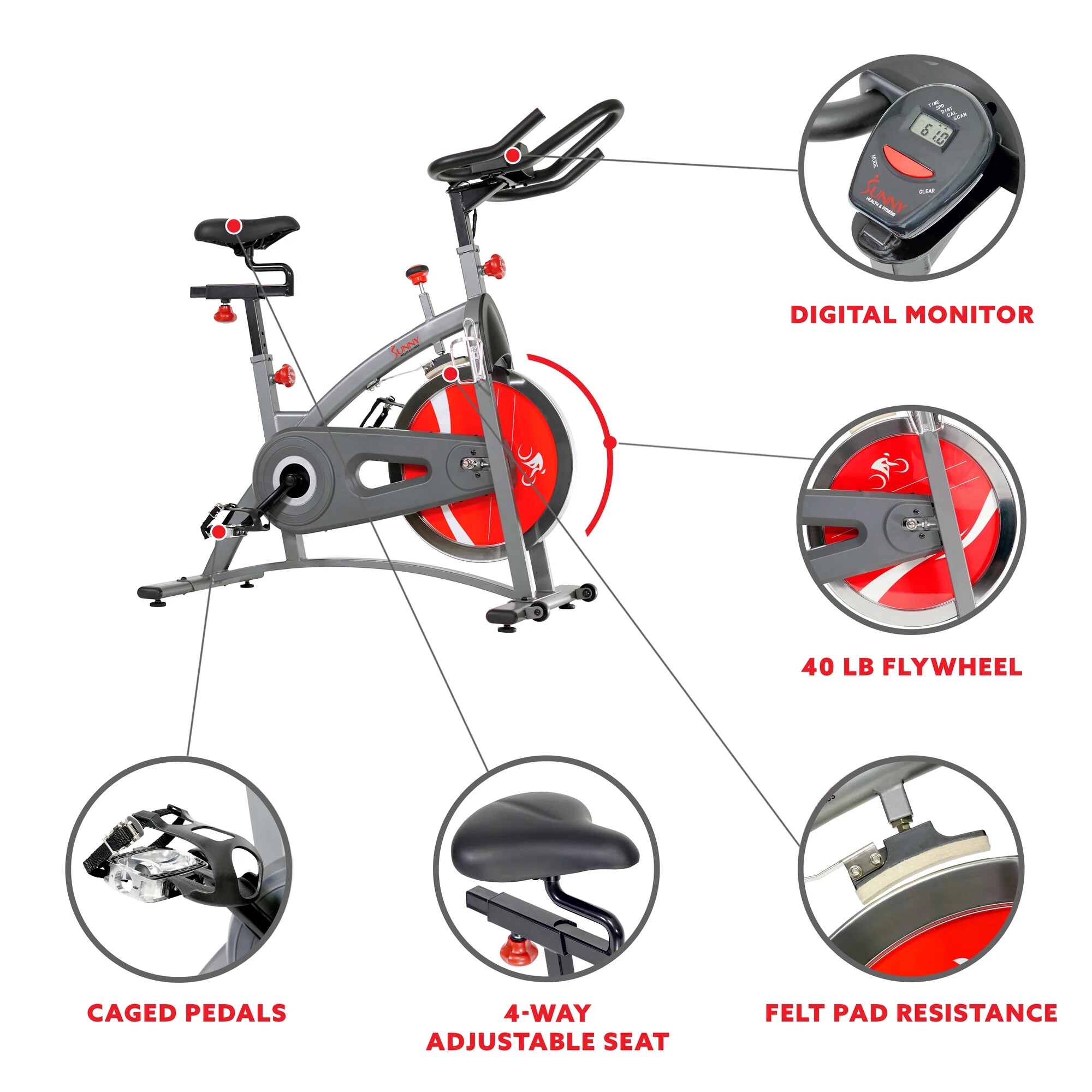 Sunny Health & Fitness SF-B1423 Exercise-Bikes - View #4