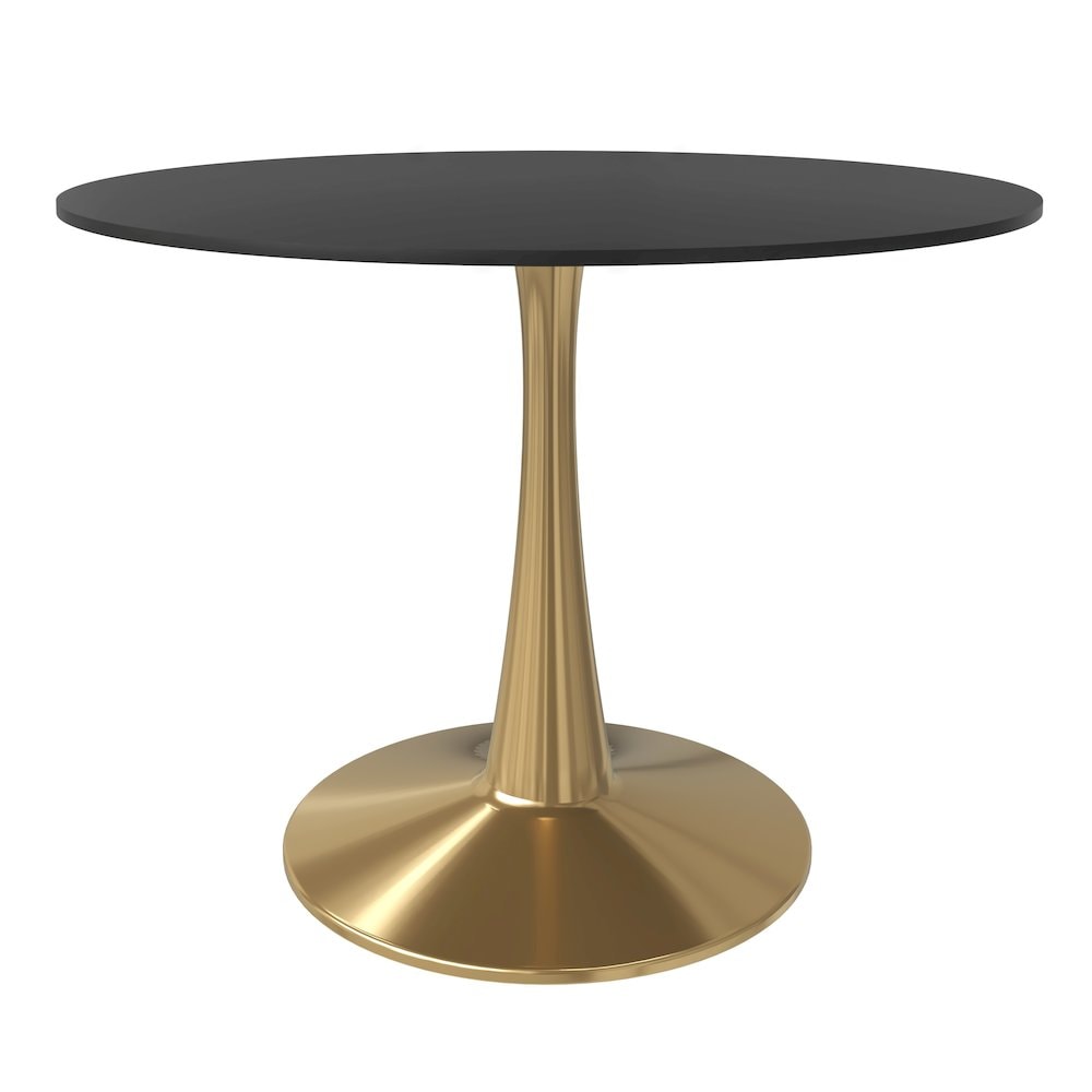  Bristol 40 round dining table Gold Base With Black Top