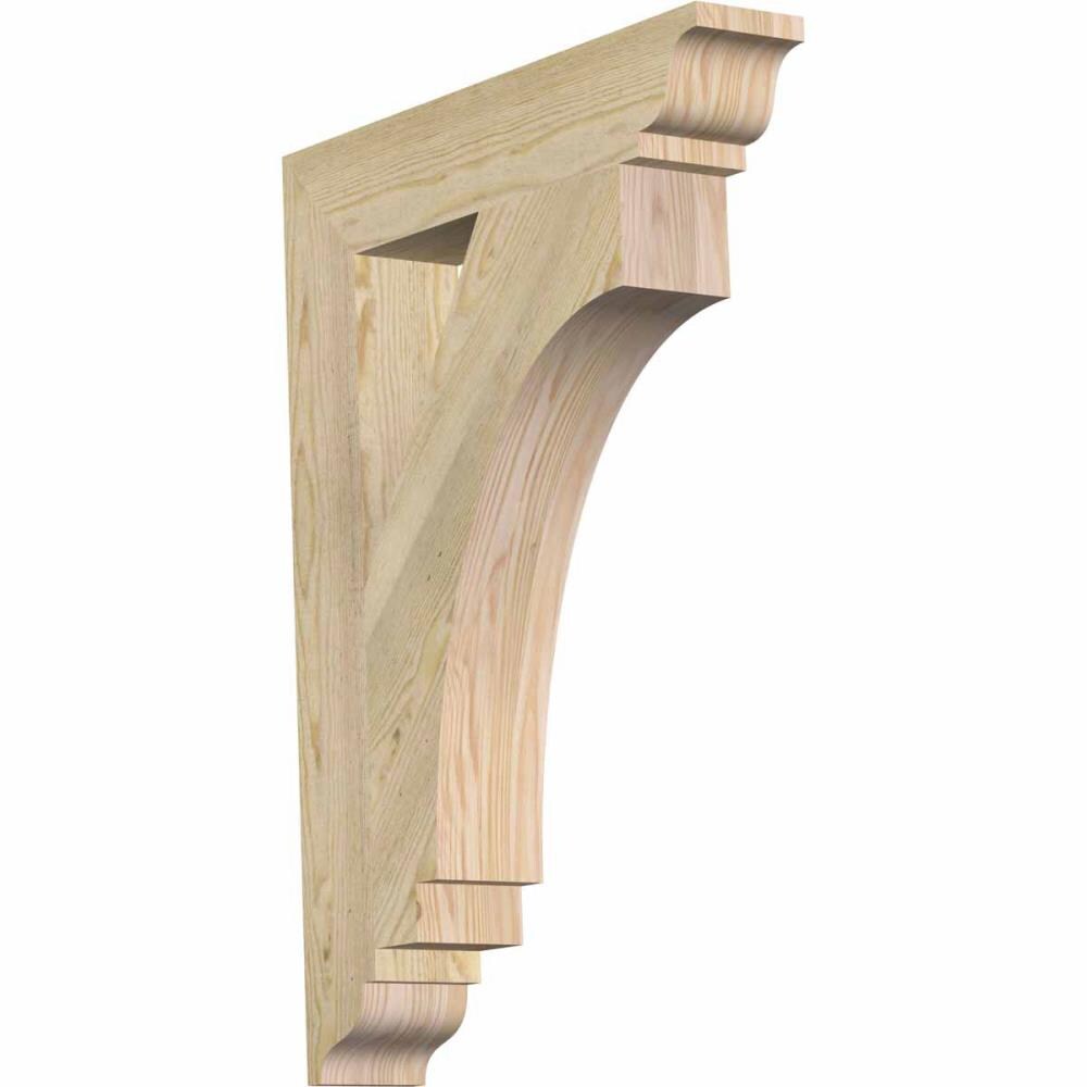 Ekena Millwork BKT04X22X30IMP01RDF Imperial traditional rough sawn 4-in x 22-in x 30-in Douglas fir Brown Wood Standard bracket