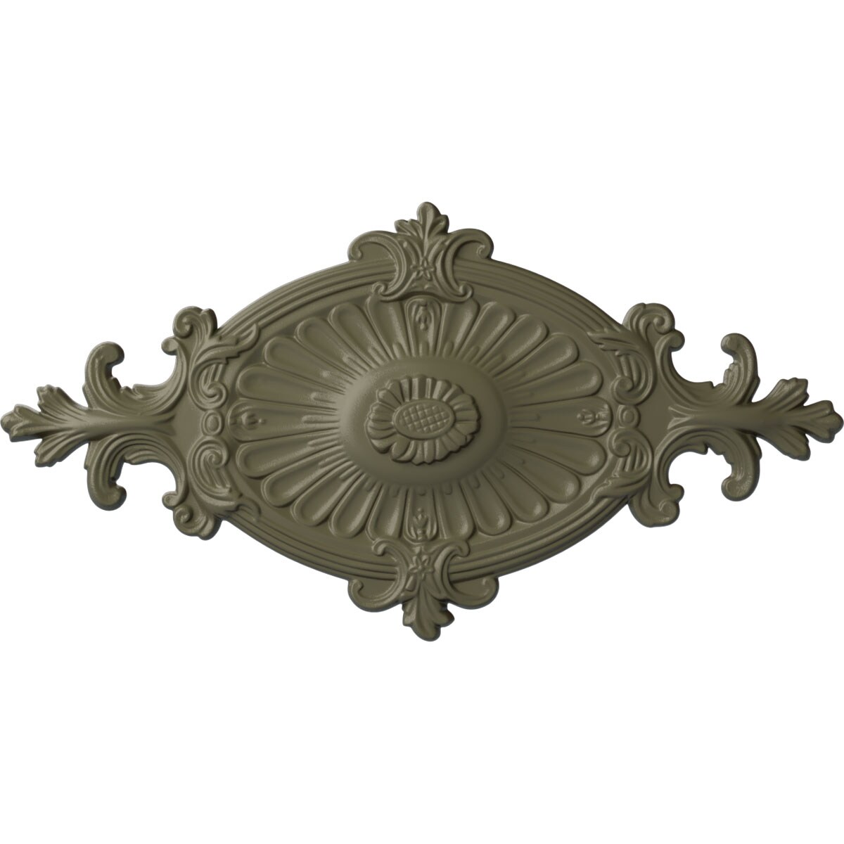 Ekena Millwork CM23RO1SSF Quentin 12.25-in W x 23.5-in L Painted Spartan Stone Polyurethane Whole Ceiling Medallion