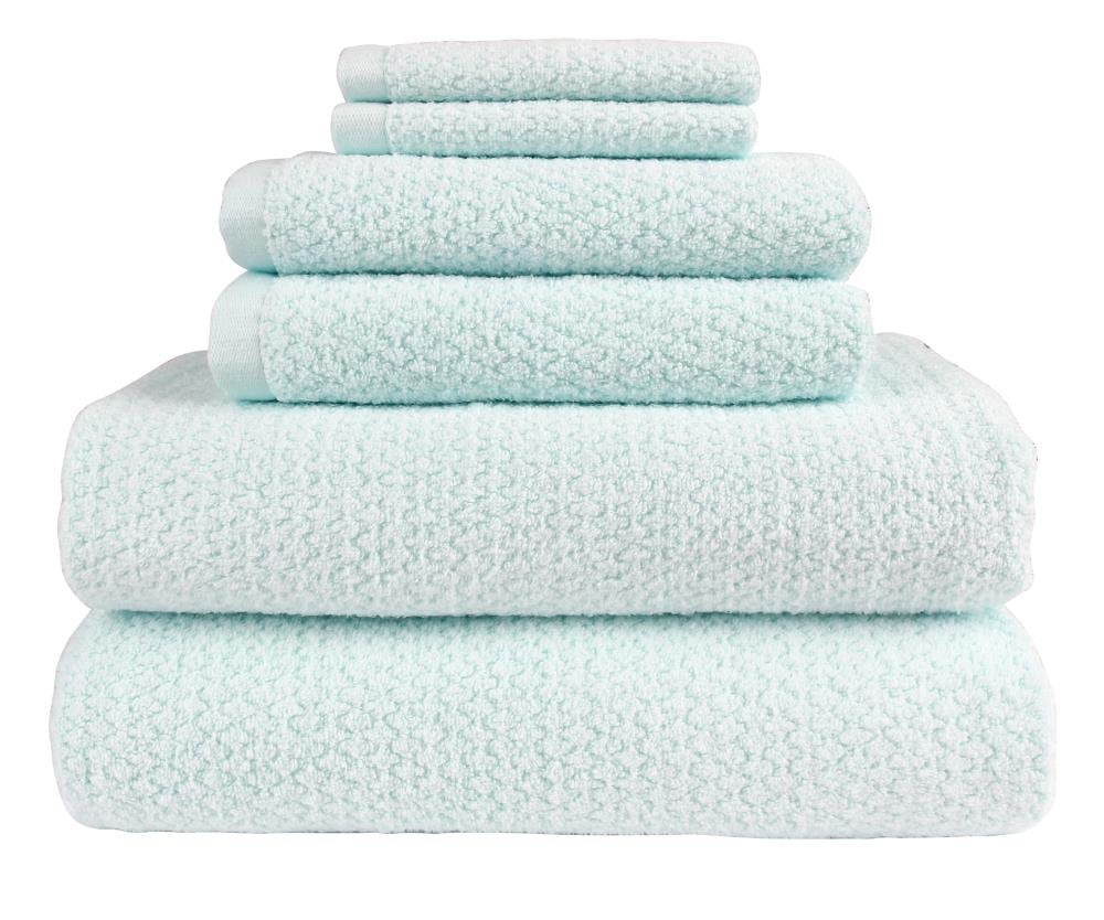 Everplush 4-Piece Navy Blue Cotton Quick Dry Hand Towel (Flat Loop Towels)  in the Bathroom Towels department at