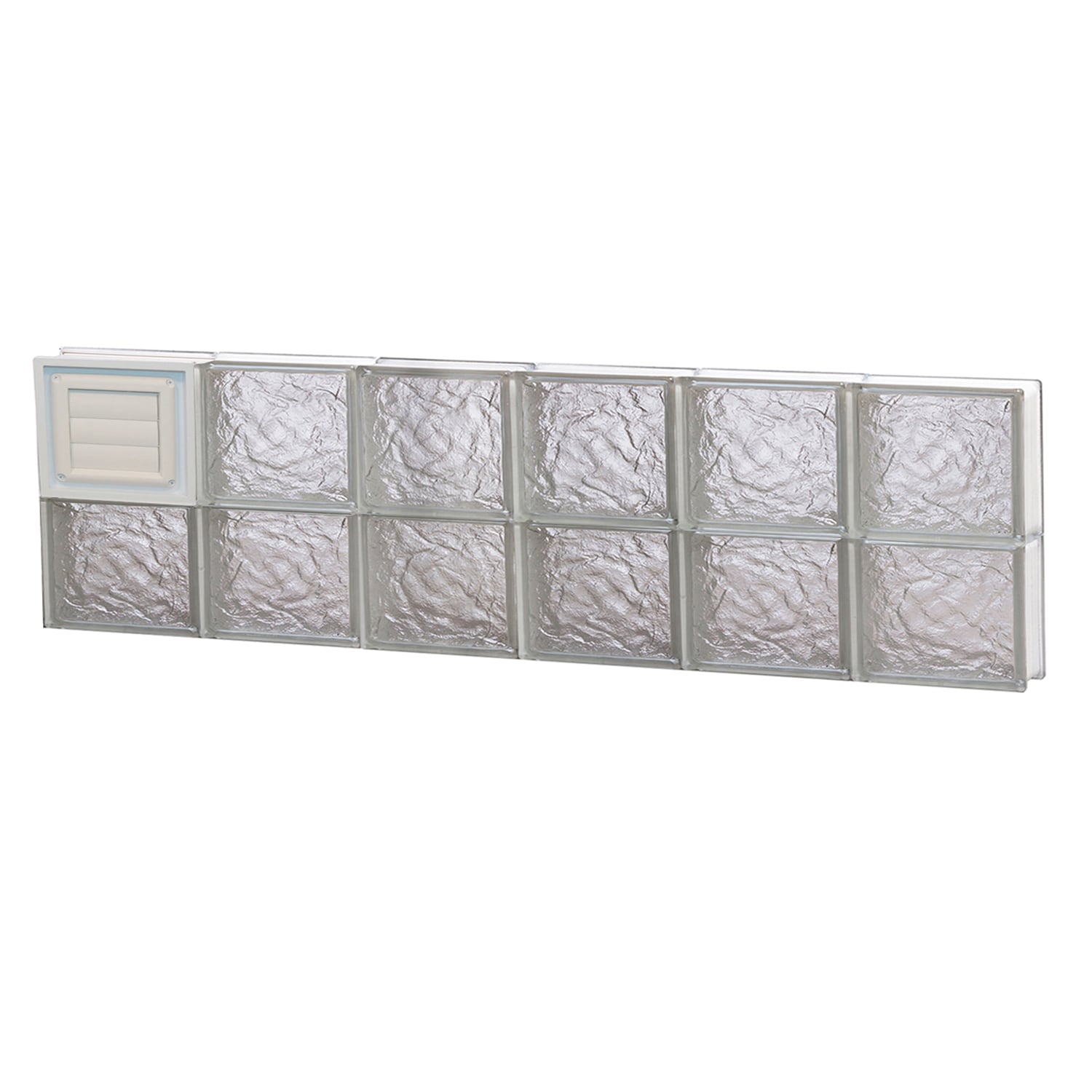 REDI2SET D4812IS Ice Glass 46-1/2-in x 11-1/2-in Frameless Replacement Dryer vent Glass Block Window