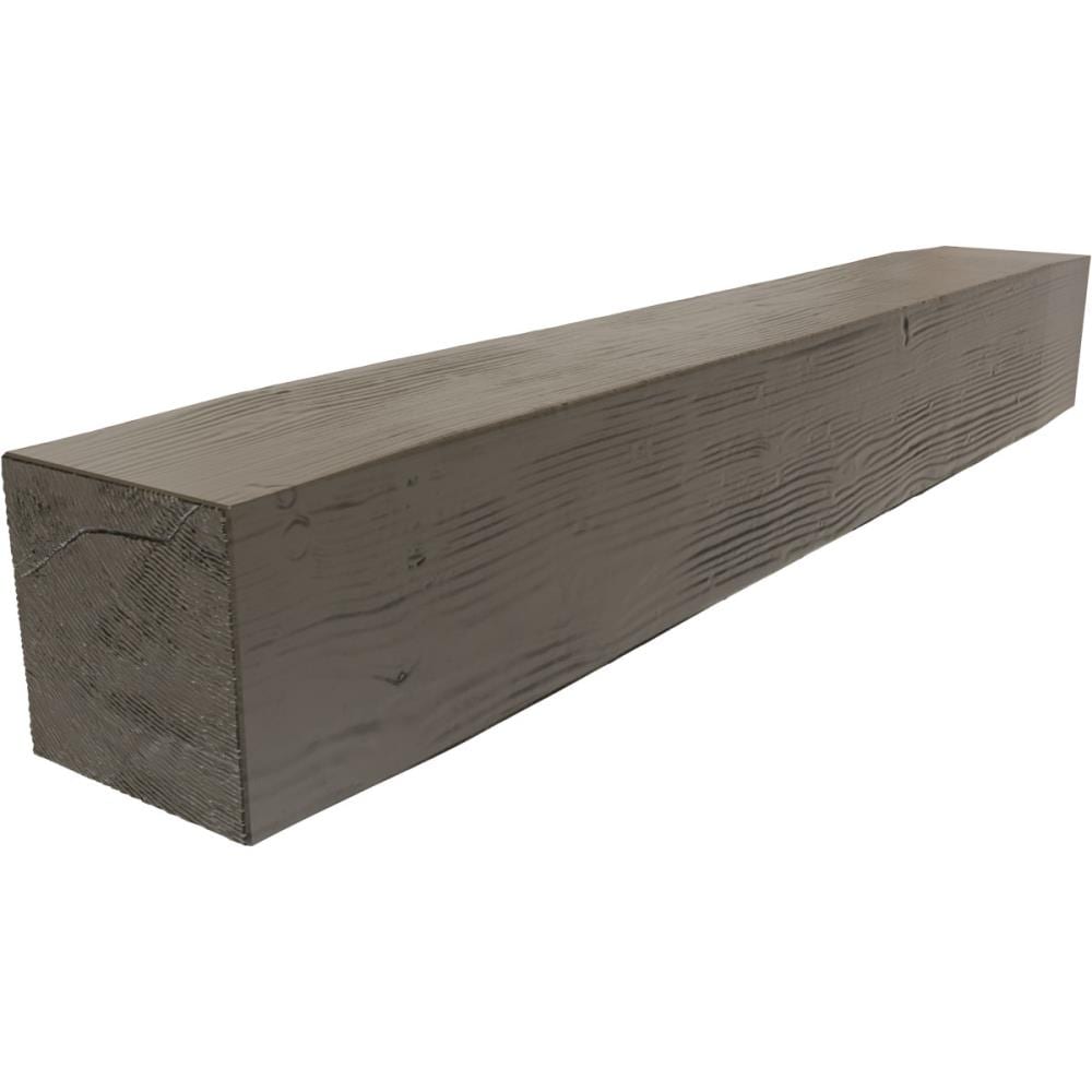 Ekena Millwork MANUSD06X08X84BD 84-in W x 6-in H x 8-in D Burnished Honey Dew Hollow Urethane Rustic Fireplace Mantel