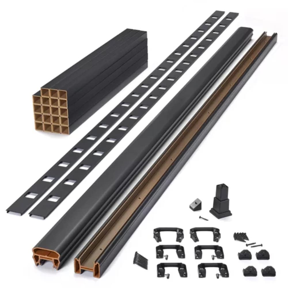 Trex BK0836HRKFS Transcend 8-ft x 36-in Charcoal Black Composite Deck Rail Kit