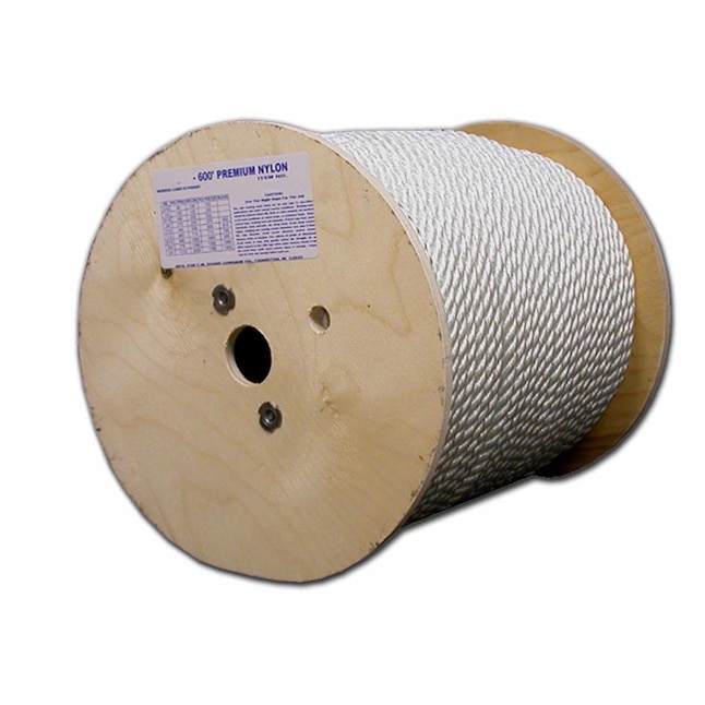 T.W. Evans Cordage 0.625-in x 600-ft Twisted Nylon Rope (By-the-Roll)