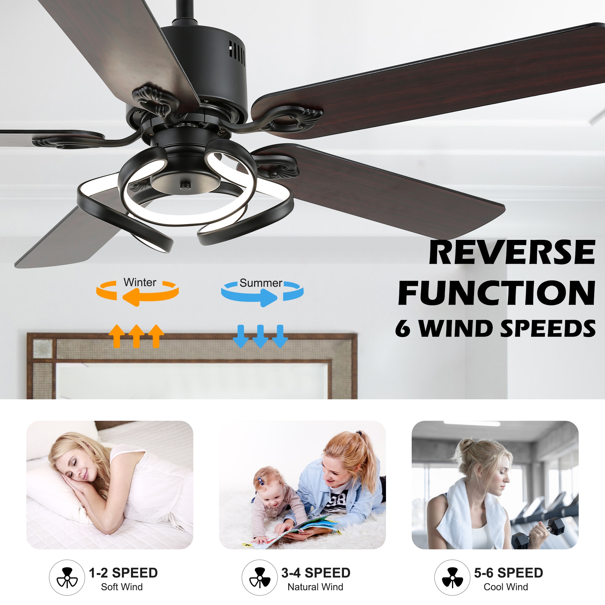 Oaks Decor DC5217OKEL-B Ceiling-Fans - View #10