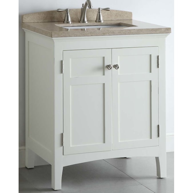 Allen Roth Drp A R 30 20 Windelton, Catalina Bathroom Vanity With Sink White Marble Top 26