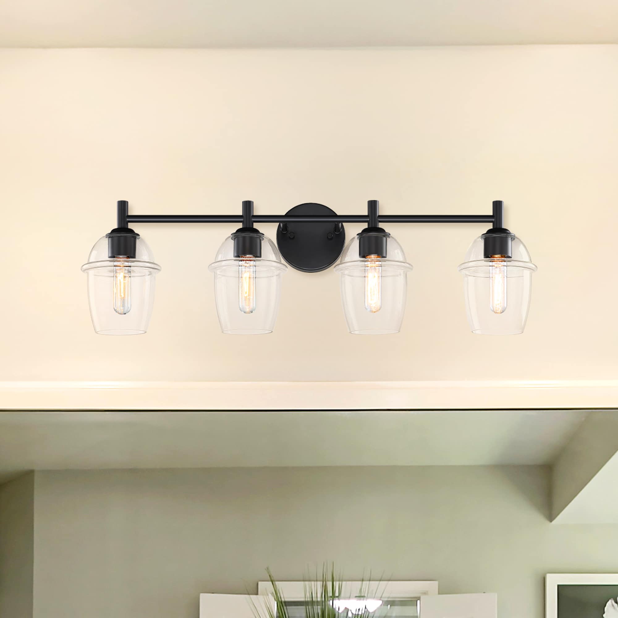 Designers Fountain D310M-4B-MB Summer Jazz 32-in 4 -Light Matte Black Traditional Vanity light
