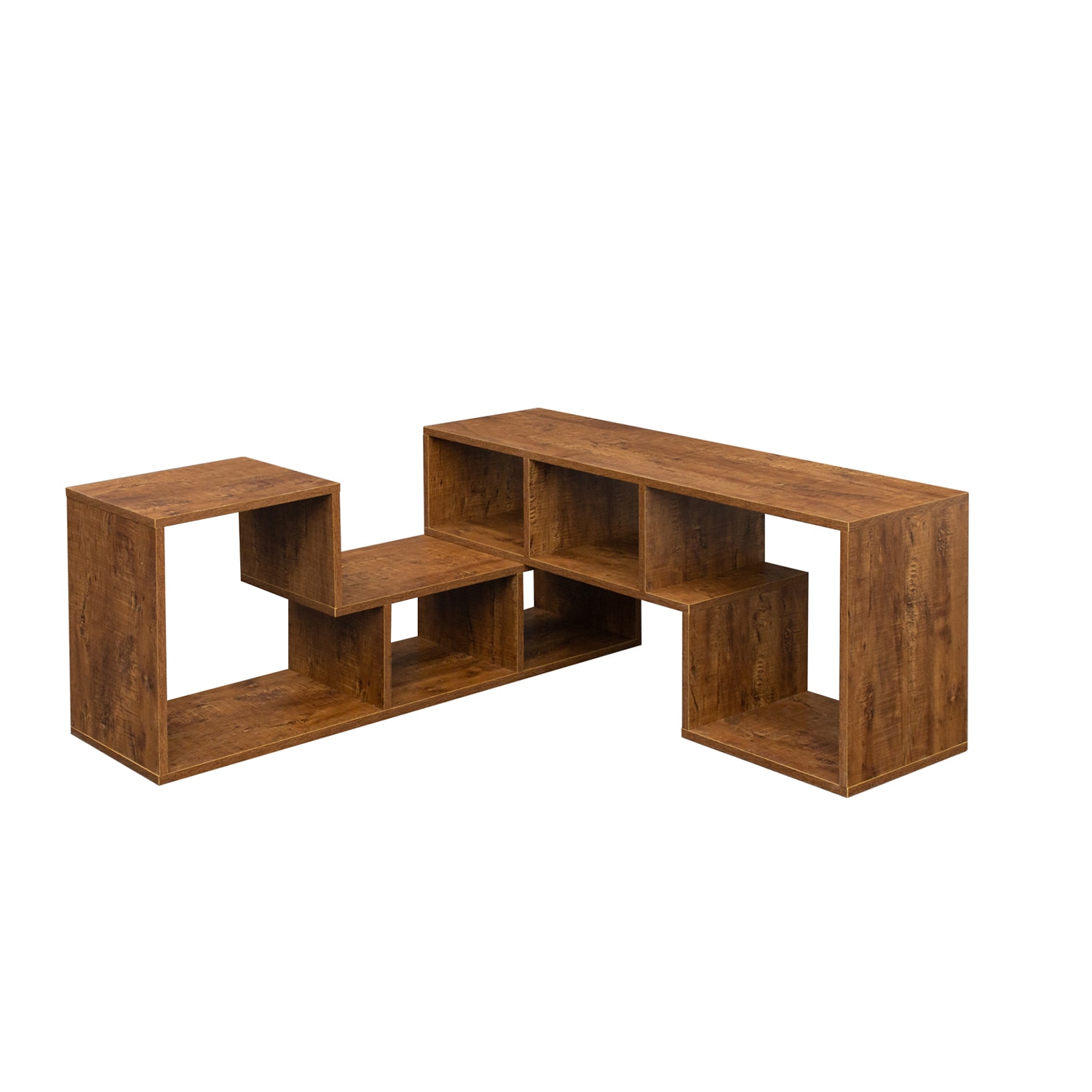 SINOFURN SYA480018BN Modern/Contemporary Walnut Tv Stand (Accommodates TVs up to 55-in)