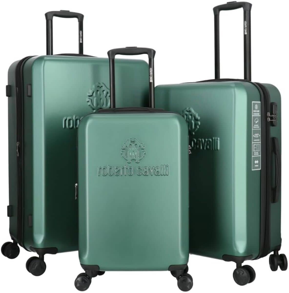 J&V TEXTILES KSV30XA#36304000 28X19X16 Green Plastic Hardshell Suitcase set