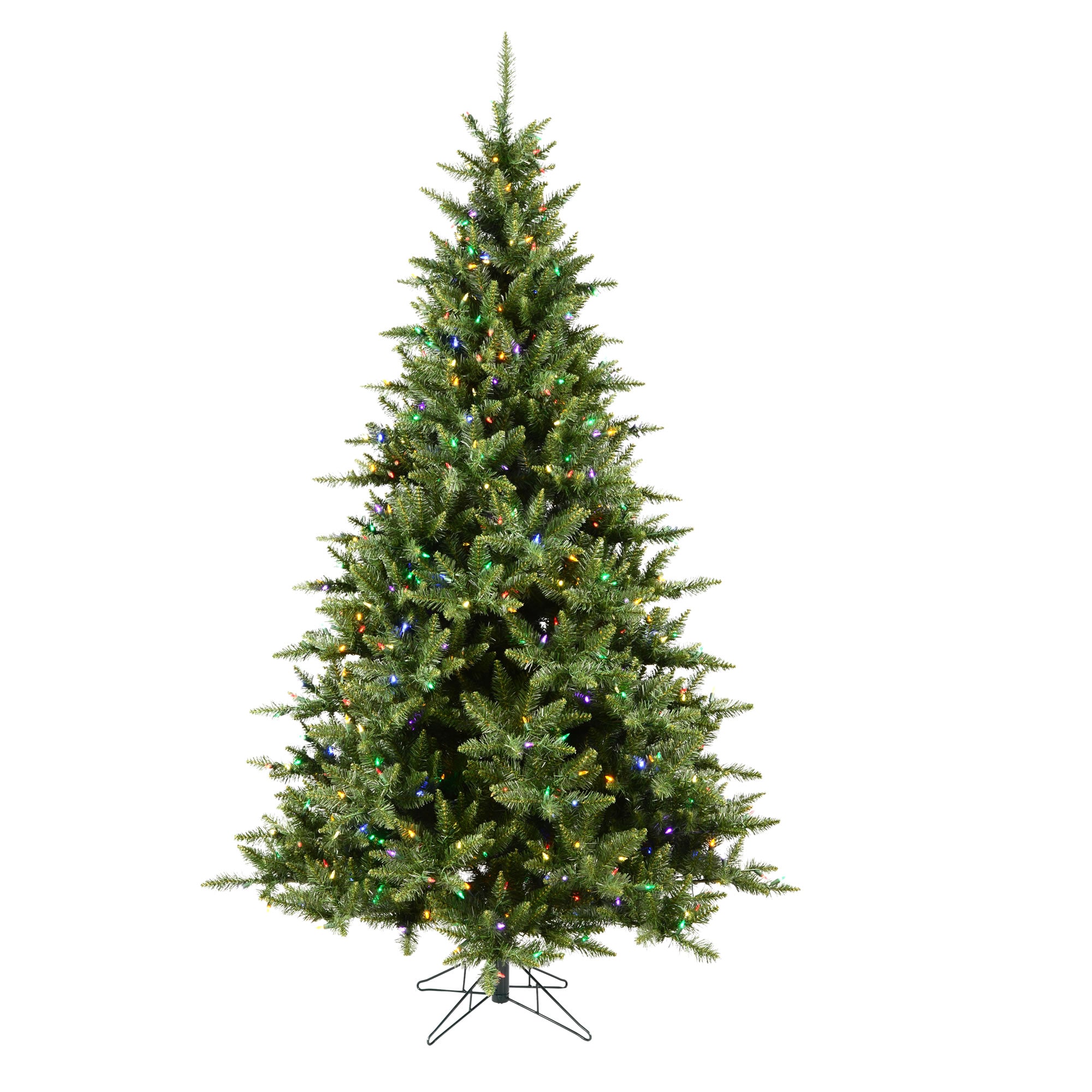 Vickerman A860947LED 4.5-ft Fir Pre-lit Artificial Christmas Tree with Multicolor LED Lights