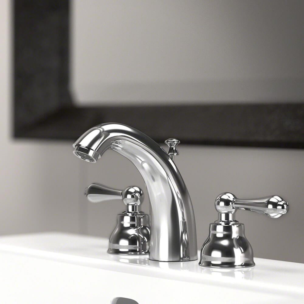 Sir Faucet Chrome Widespread 2-Handle WaterSense Bathroom Sink Faucet ...