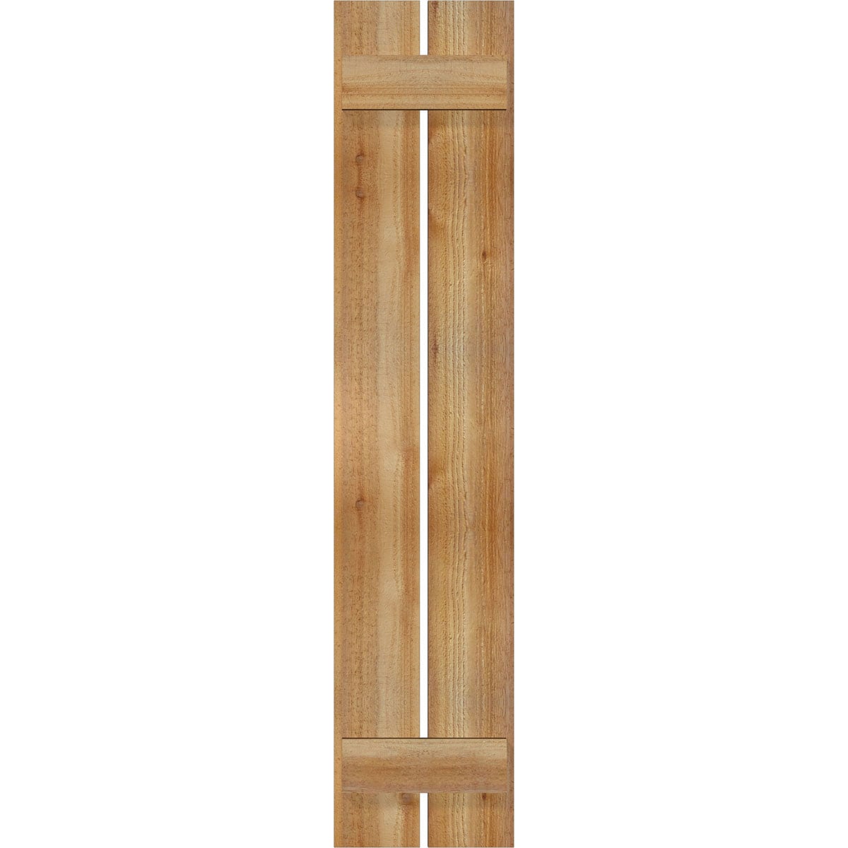 Ekena Millwork RBS06S11X053RWR 11.25-in W x 53-in H Unfinished Paintable/Stainable Board and batten Spaced Wood Exterior Shutters ( 2 -Pack )