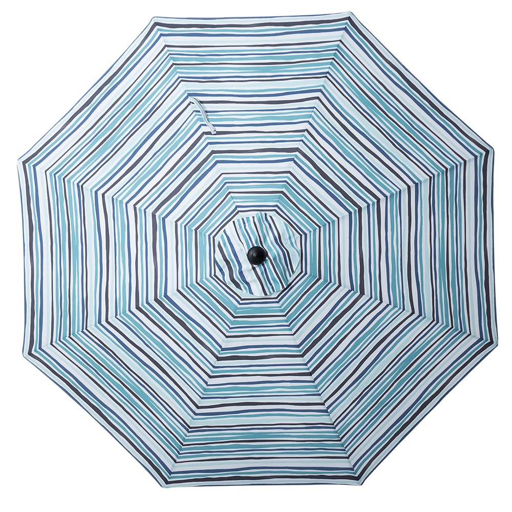 Fashion 10 ft Round Turquoise Patio Umbrella with Automatic Tilt ...