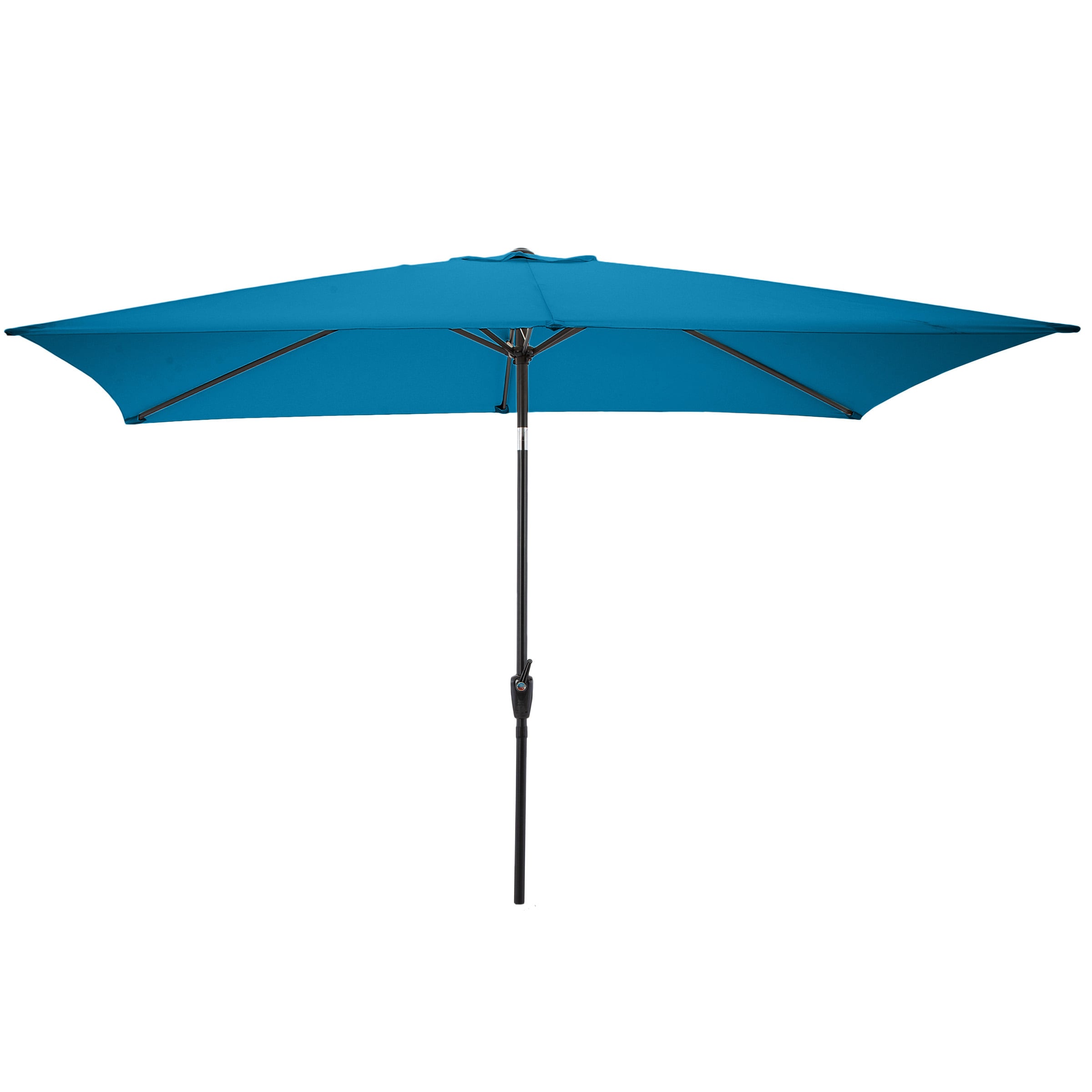 Pure Garden 50-LG1279 6.3-ft Steel Blue Push-button Tilt Market Patio Umbrella