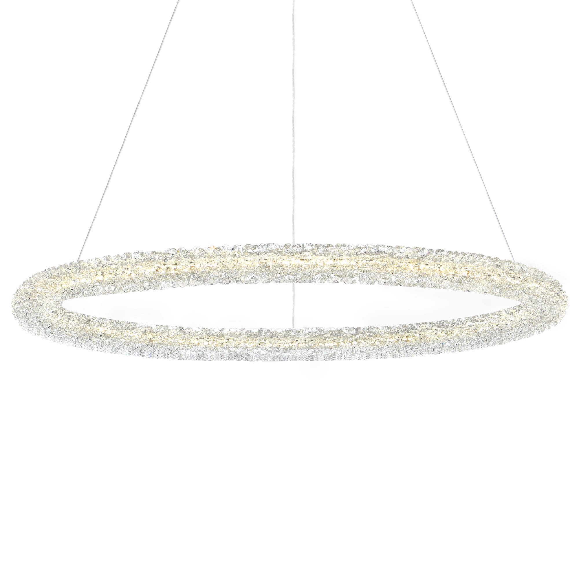 Arielle 32'' Chrome and Crystal Halo LED Chandelier