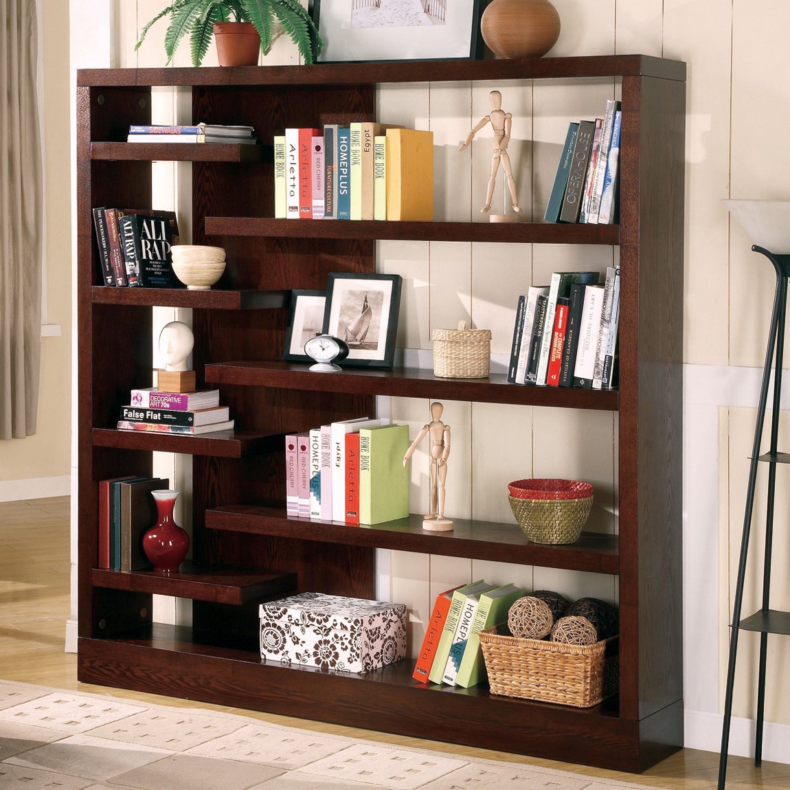 Coaster Fine Furniture Cappuccino 8-Shelf Bookcase In The Bookcases ...