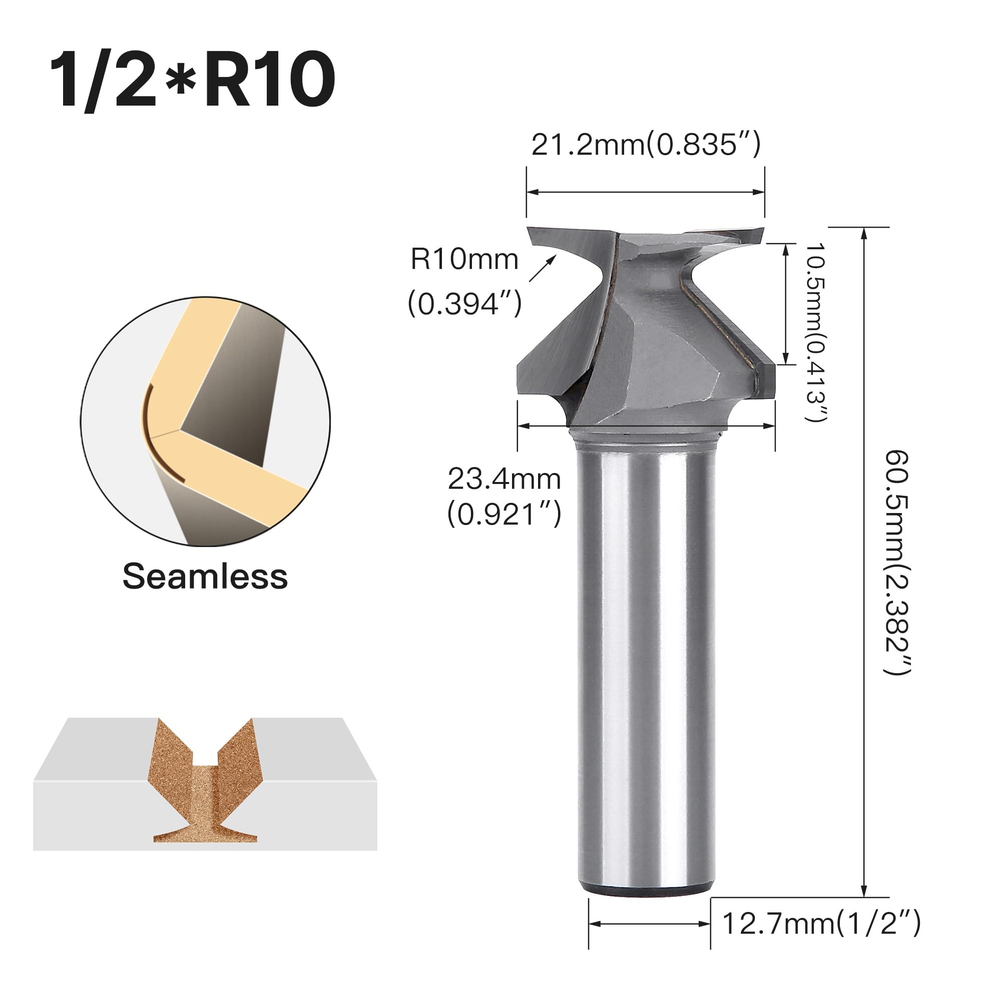 SenQWFa LDC0818C029 Edge-Forming-Router-Bits - View #4