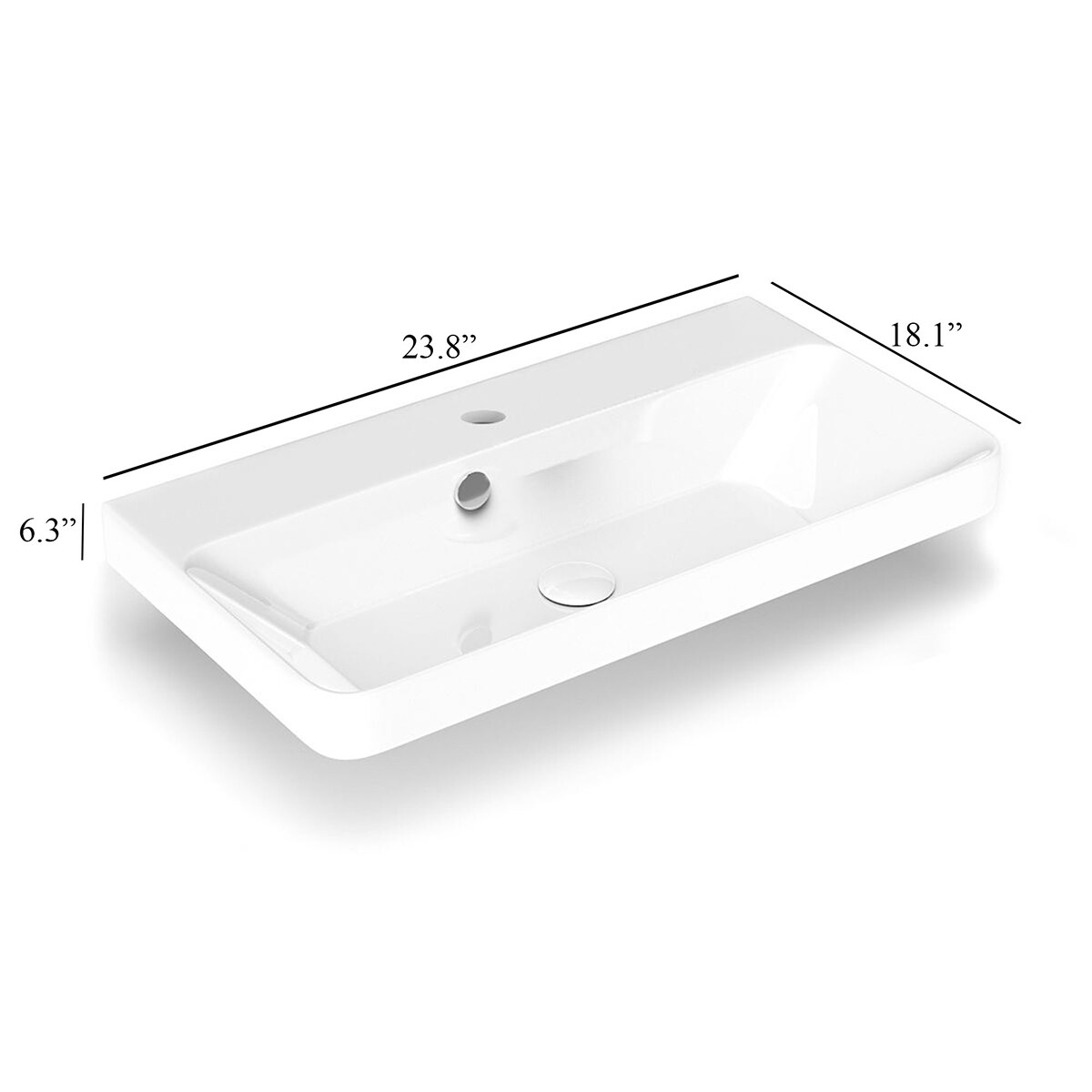 WS Bath Collections LUXURY 70.01 WG Bath-Sink - View #7