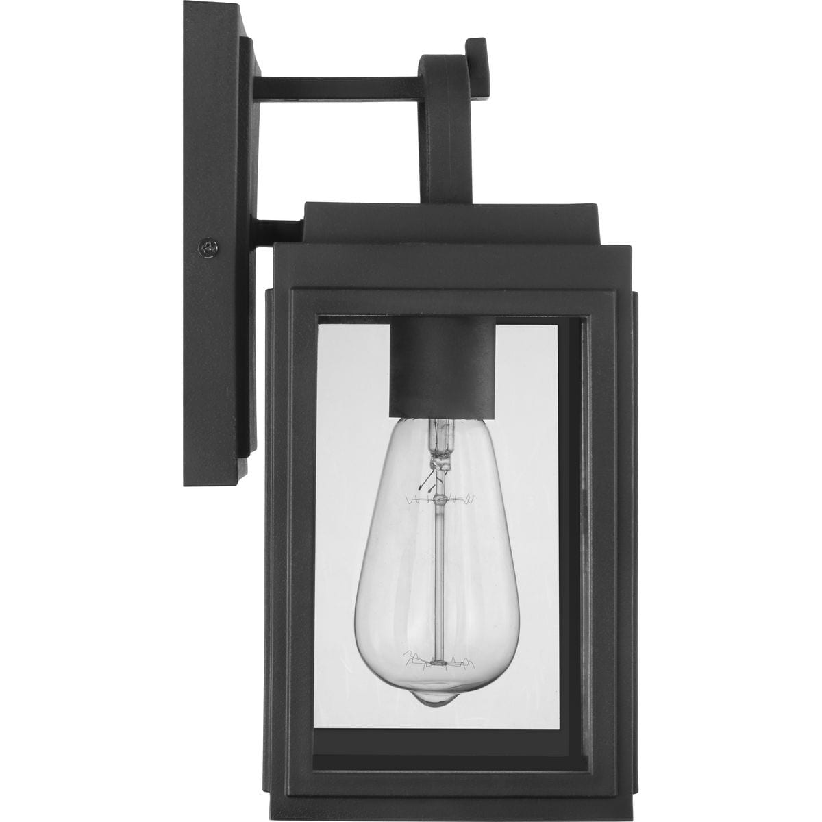 Grandbury Black Bronze Outdoor Wall Lantern with Clear Glass