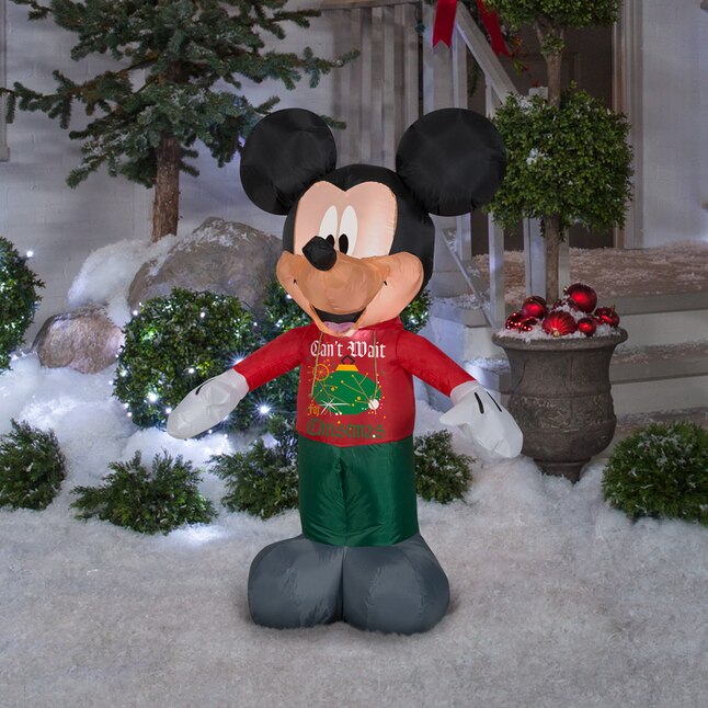 Disney 3.5-ft Lighted Mickey Mouse Christmas Inflatable at Lowes.com
