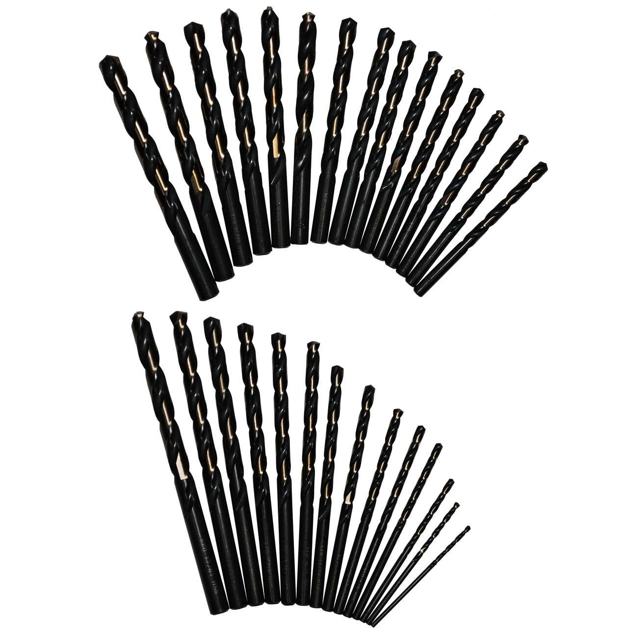 Drill America 29-Piece Assorted Black And Gold Coated Hss Jobber Length ...