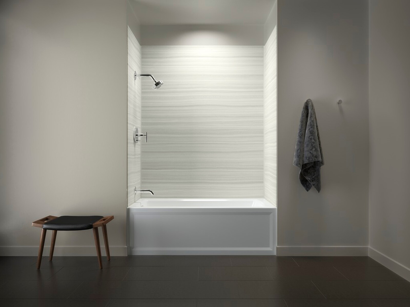 Kohler Choreograph 60 In W X 32 In D X 72 In H Veincut Dune One Piece Shower Wall Surround At