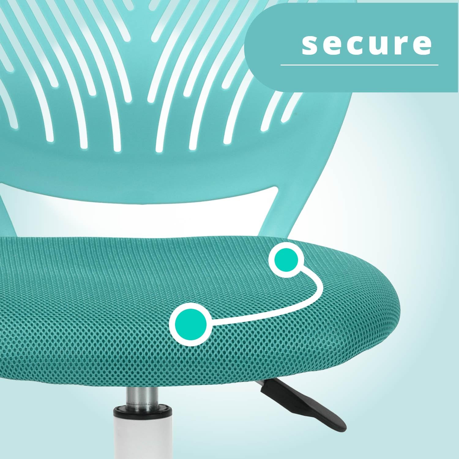 Homy Casa CARNATION TURQ VNEW Office-Chairs - View #7