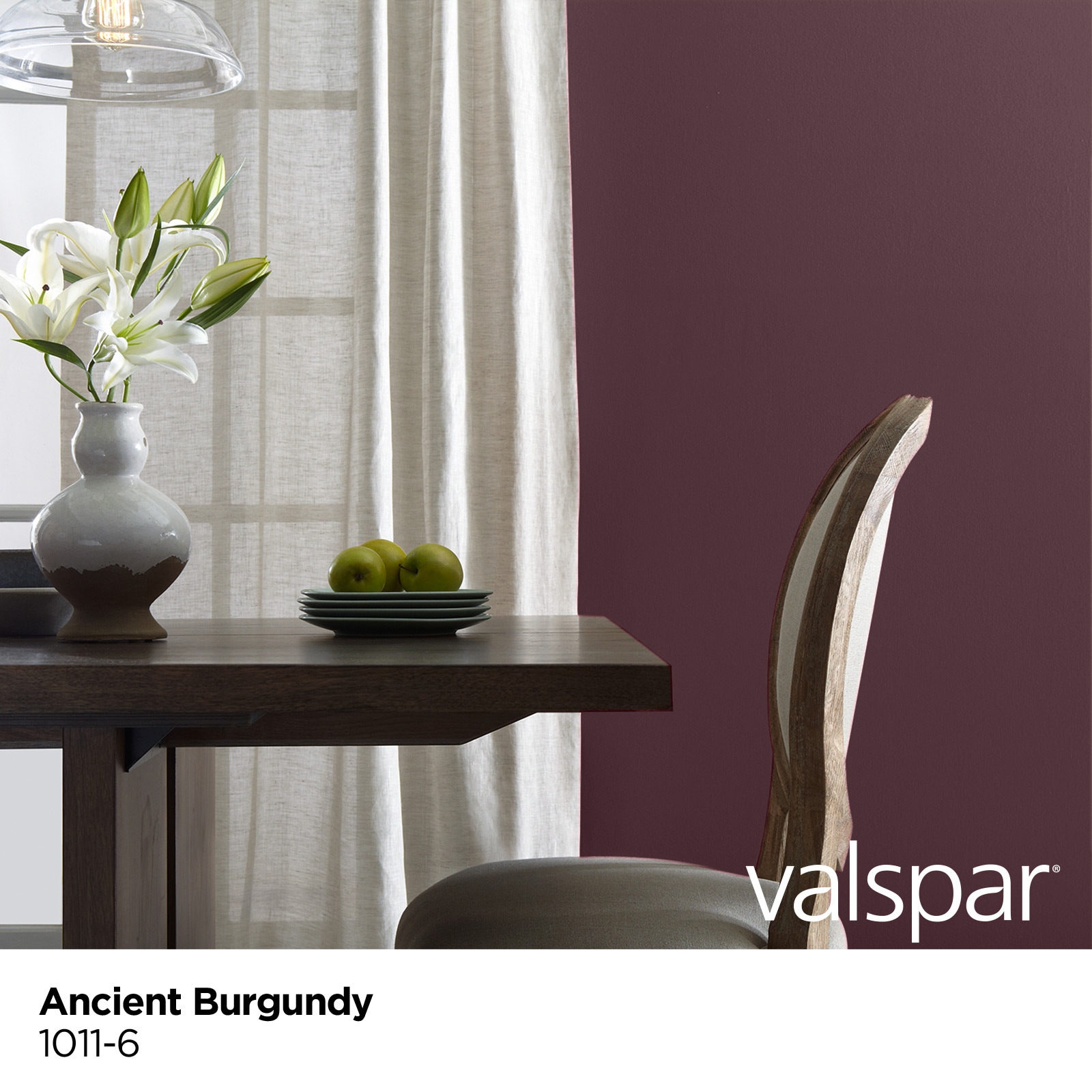 Valspar Ultra Satin Ancient Burgundy 1011-6 Latex Interior Paint ...