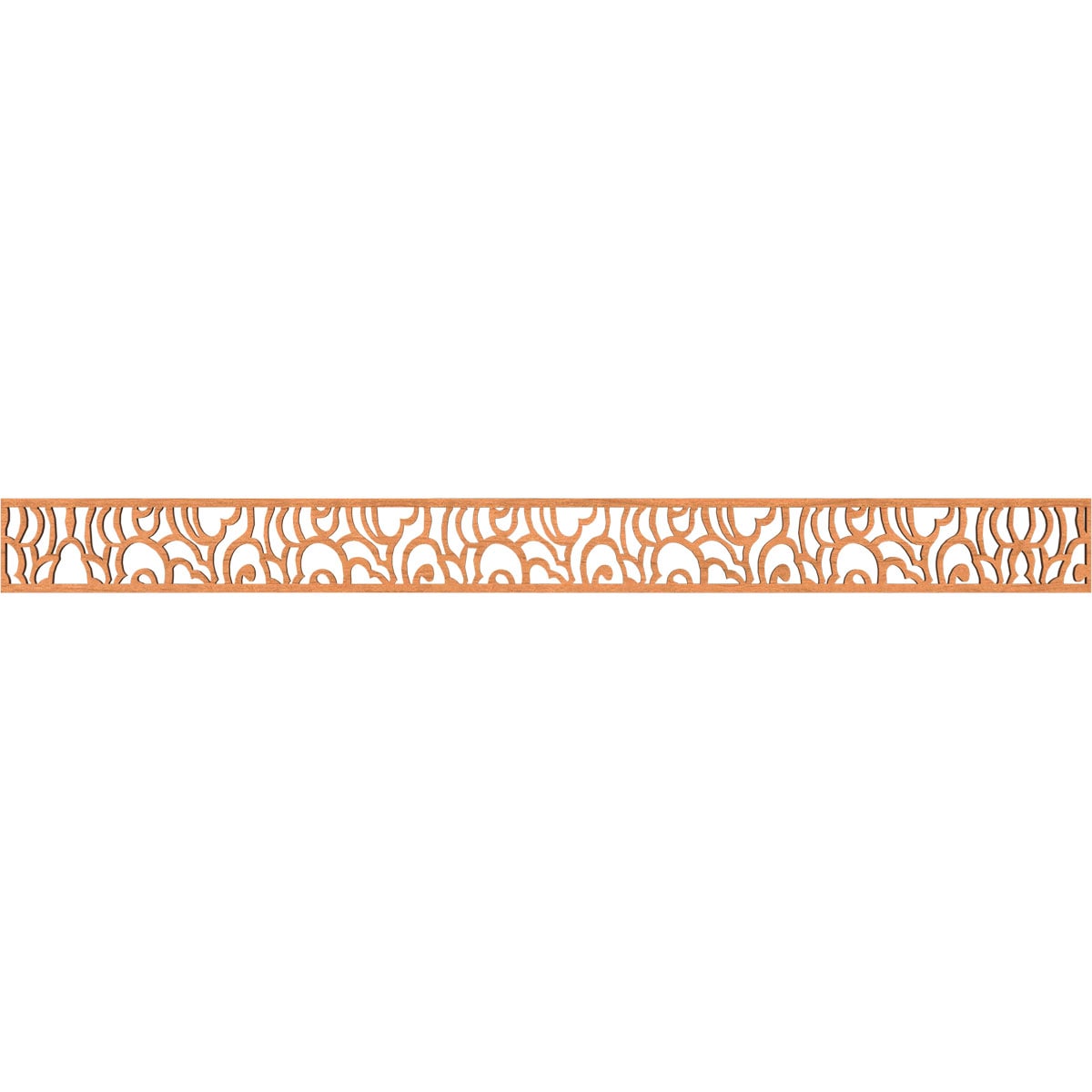 Ekena Millwork MLDA04X46SPFCH Springfield Fretwork Flat Trim 4-in x 3.87-ft Cherry Brown Unfinished 2156256 Pierced Wall Panel Moulding