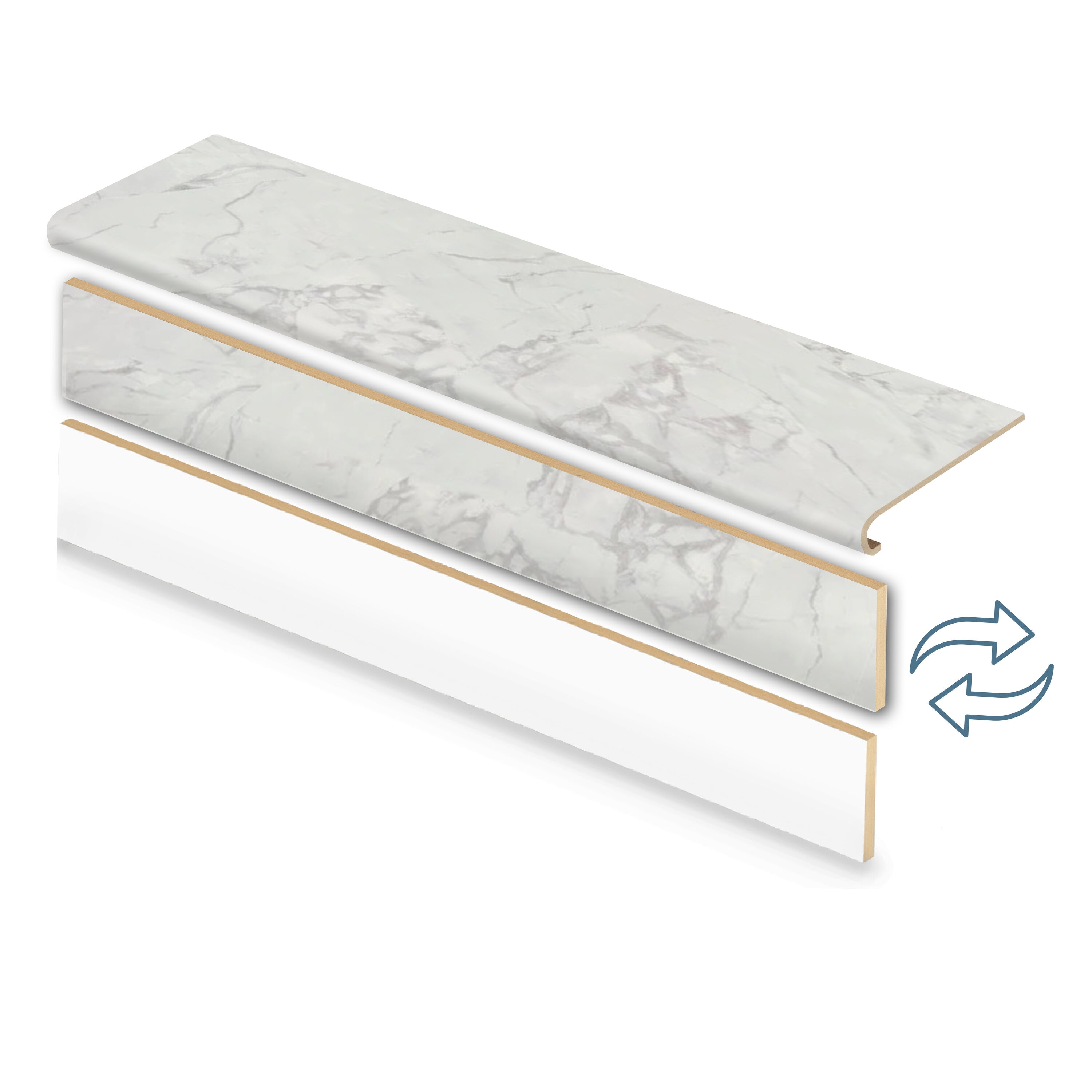 Zamma 20C074062 Cap A Tread Stair Renewal System No Return Stair Tread