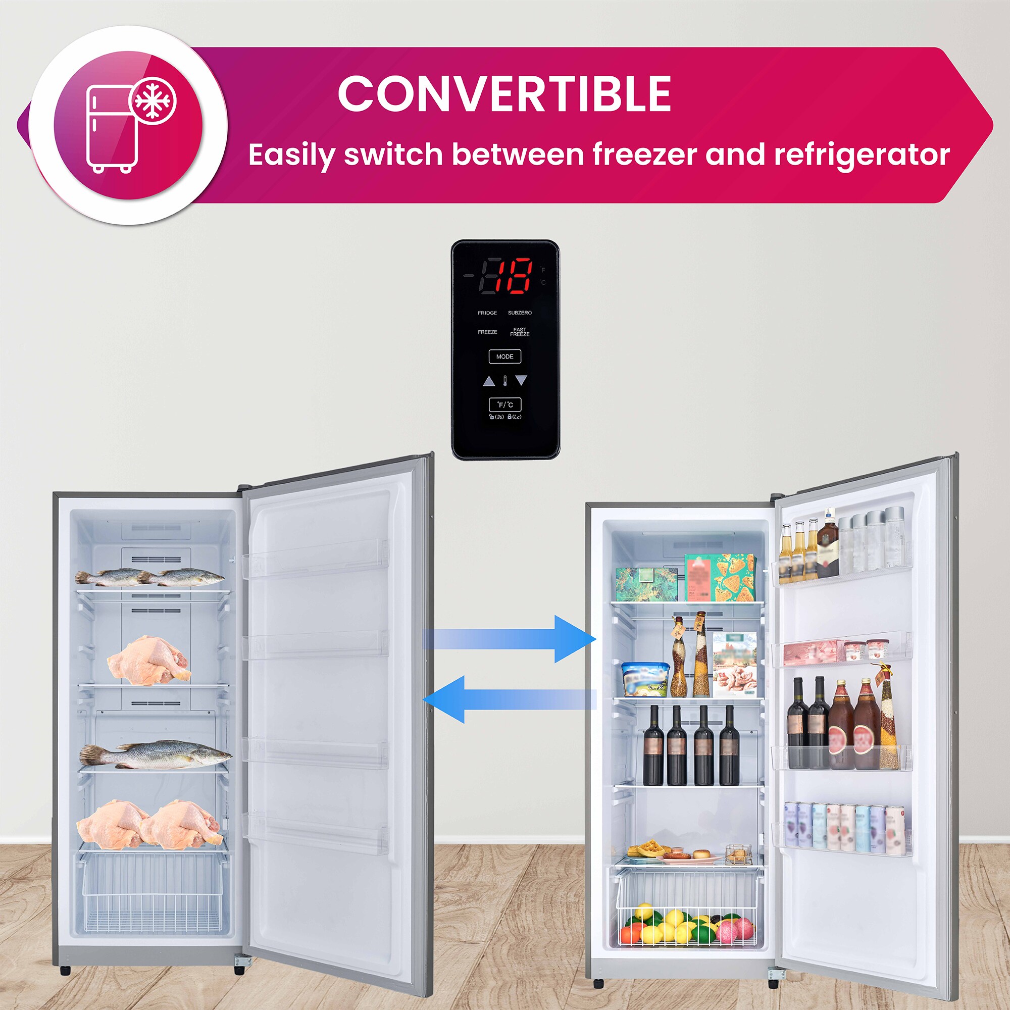 Conserv 17 Cu Ft Frost Free Convertible Upright Freezer Refrigerator