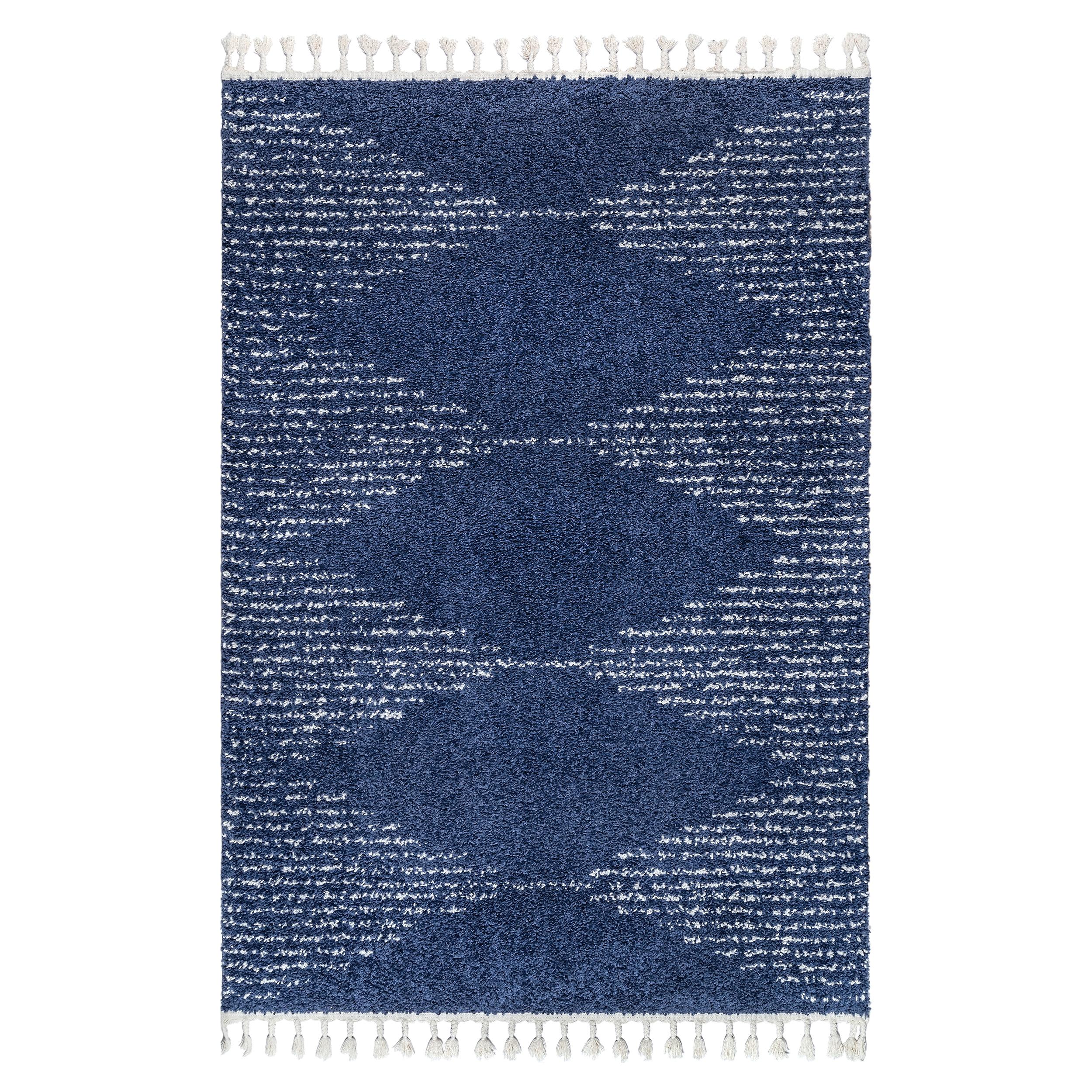 Gronant Blue Geometric Rug - Clearance