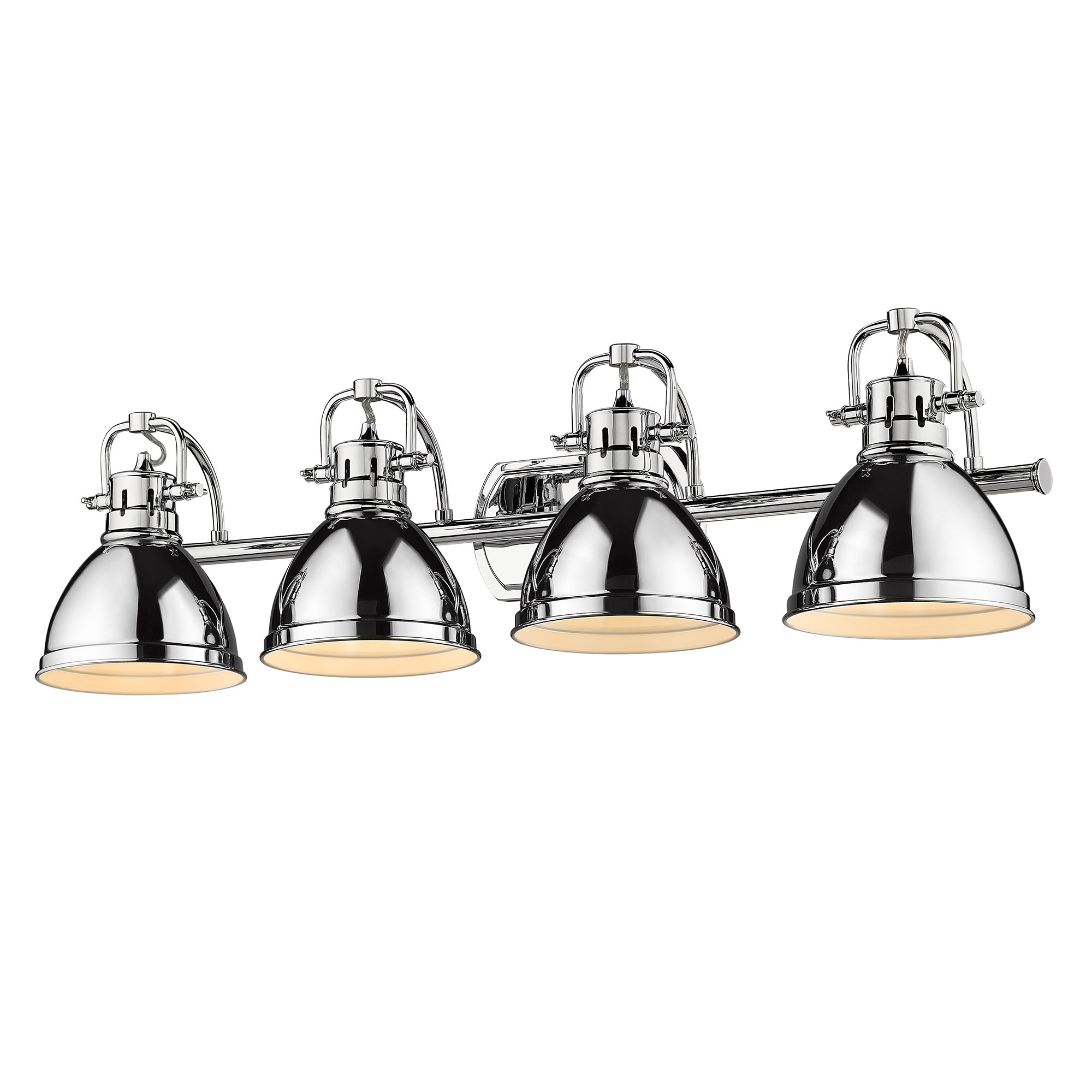 Golden Lighting 3602-BA4 CH-CH Duncan 33.5-in 4 -Light Chrome Industrial Vanity light