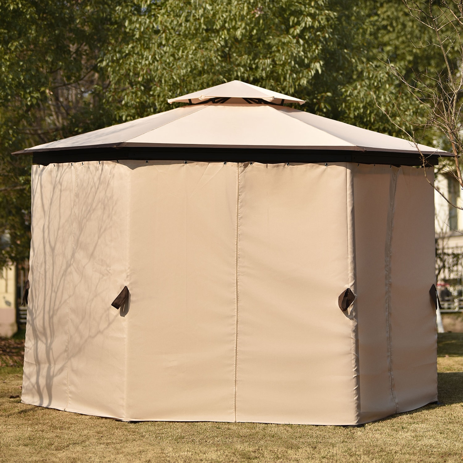 SINOFURN SYB180003BL Wood-Resin-Gazebos - View #8