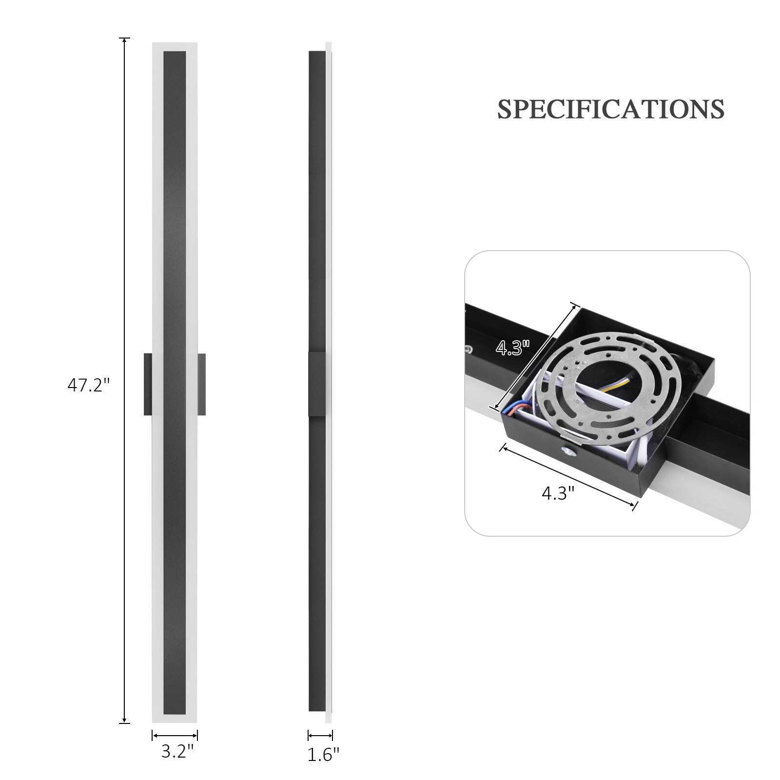 LamQee 06FTL0150EBK Outdoor-Wall-Lighting - View #6