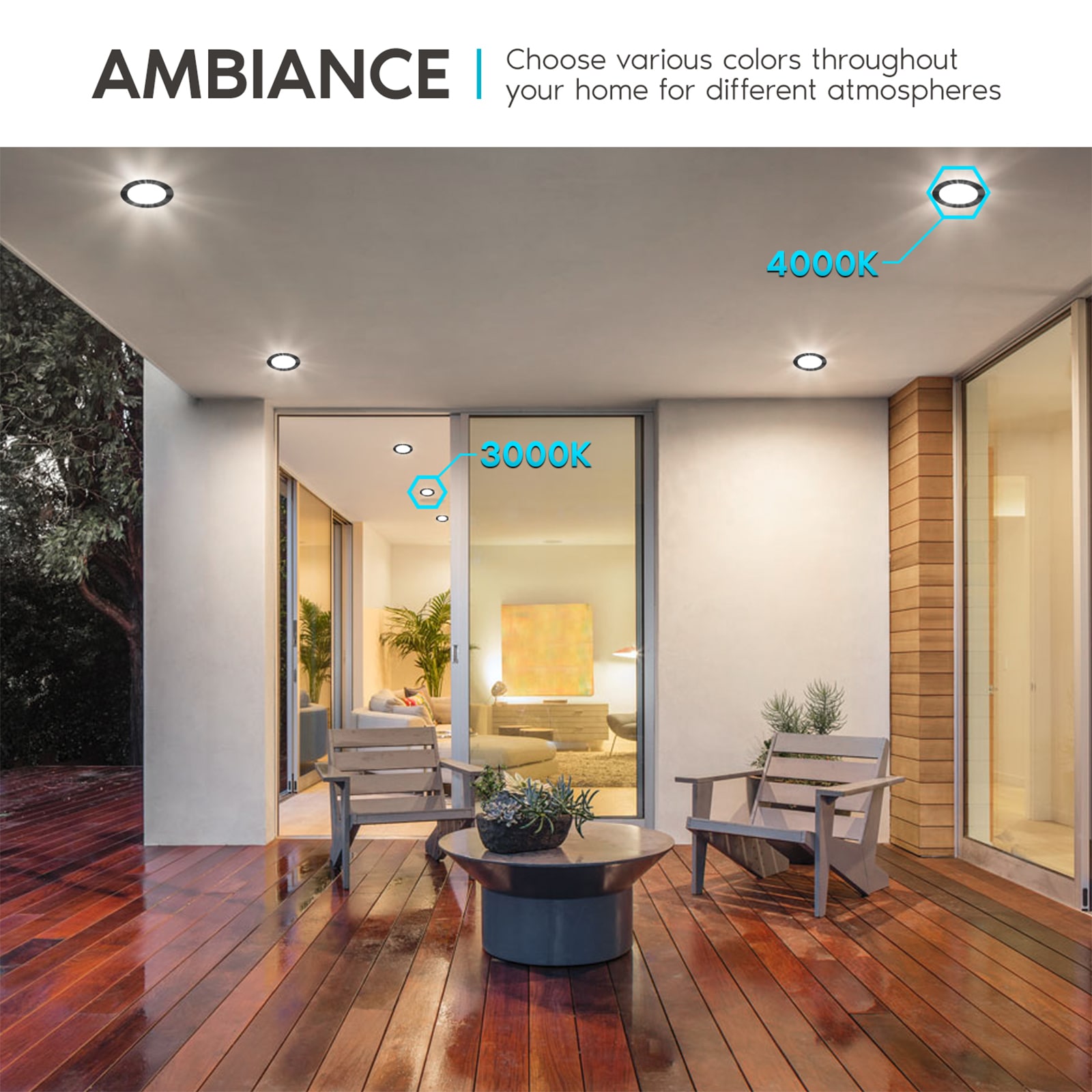 5.1-Inch Black Aluminum LED Recessed Lighting Kit