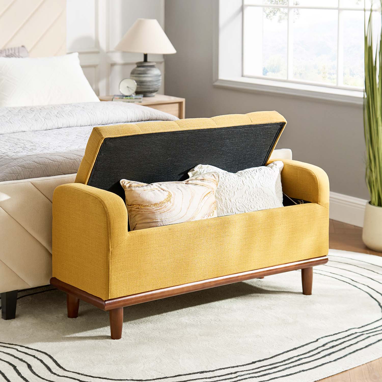 14 Karat Home BEOY0568-MUSTARD bench - View #8