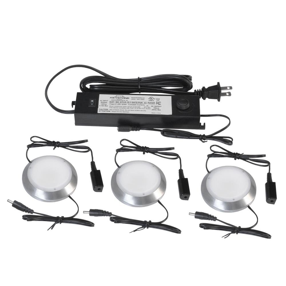 ecolight 3-Pack 3-in Battery Puck Light in the Puck Lights department at