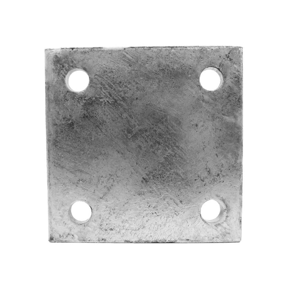 Fence Brokers 6in x 6in x 1/4in Steel Plate - Galvanized