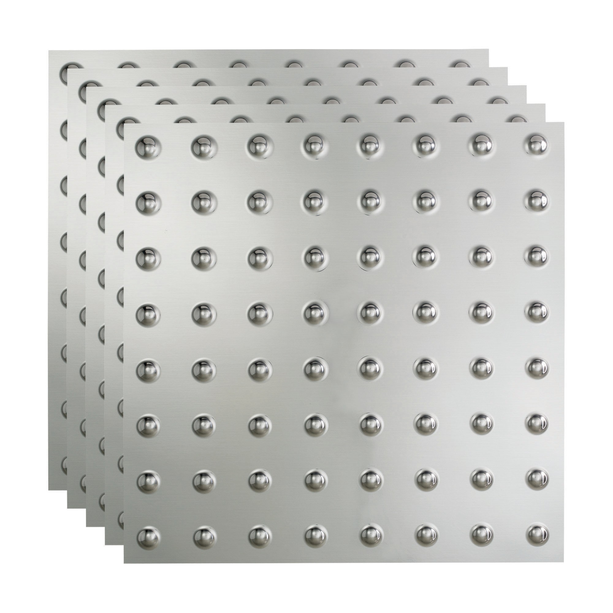 Fasade PL6308 2-ft x 2-ft Dome Brushed Aluminum PVC Drop Ceiling Tile ( 5 -Pack, 20-Sq. Feet / Case )