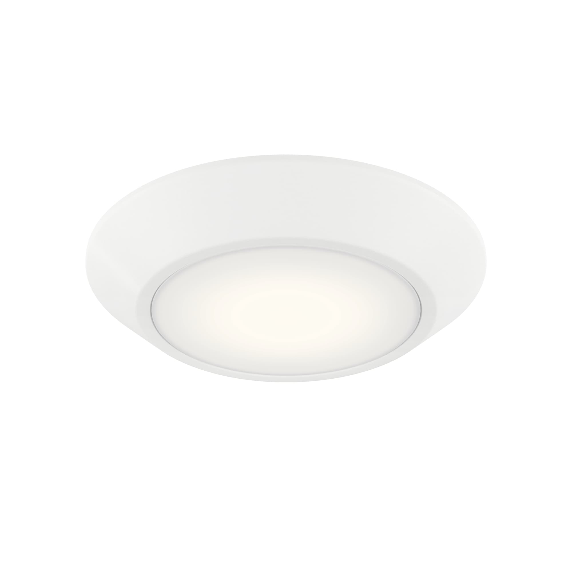Kichler 43874WH5CCT Horizon 1 -Light 6.5-in White Indoor/Outdoor Flush Mount Light