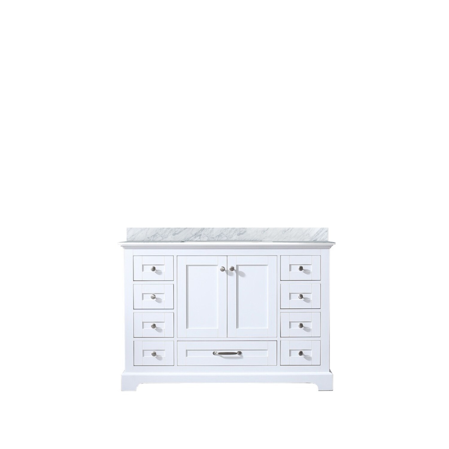 Dukes 48" White Marble Top Single Vanity with Sink