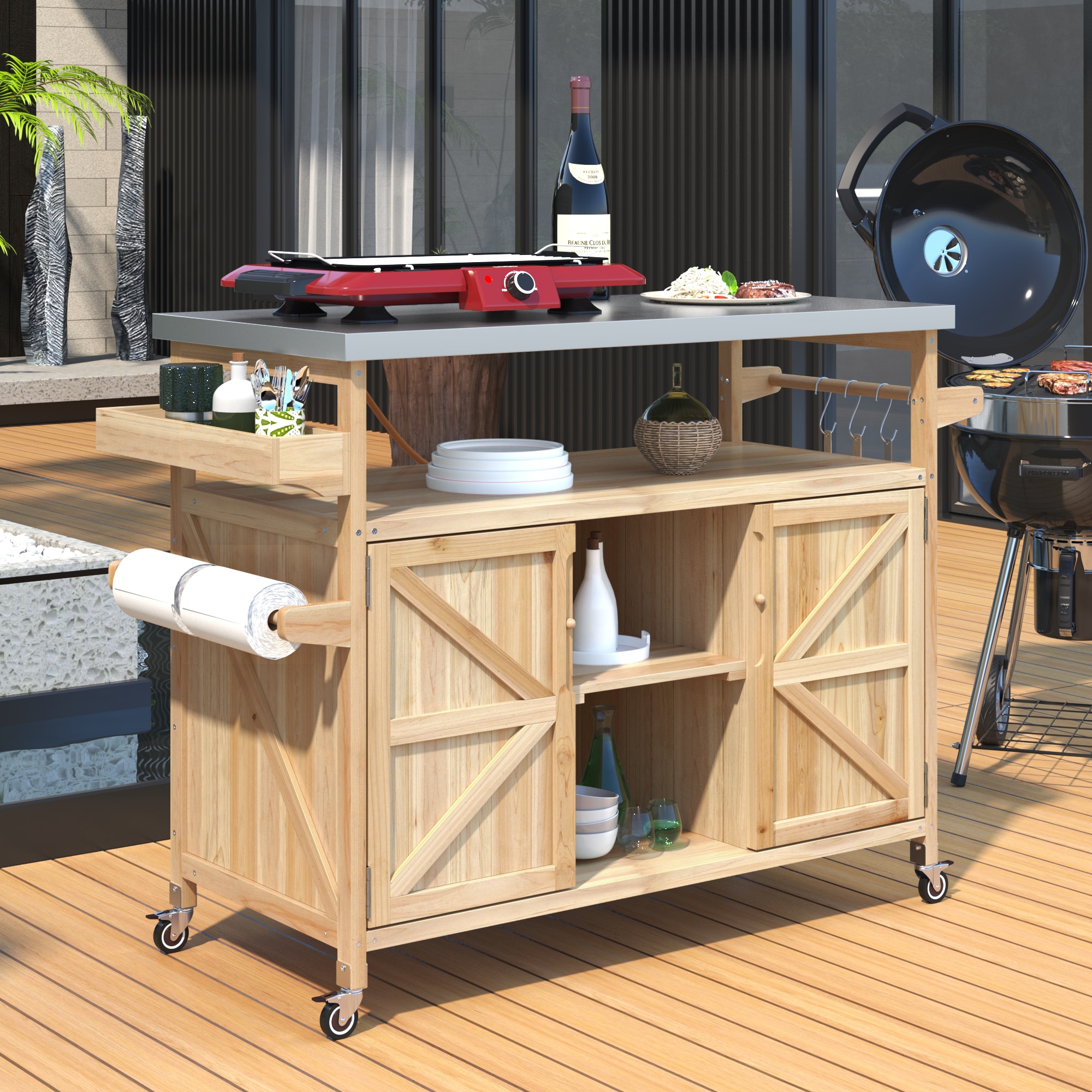Nestfair HPKK2198Y Grill-Carts-Grill-Stands - View #7