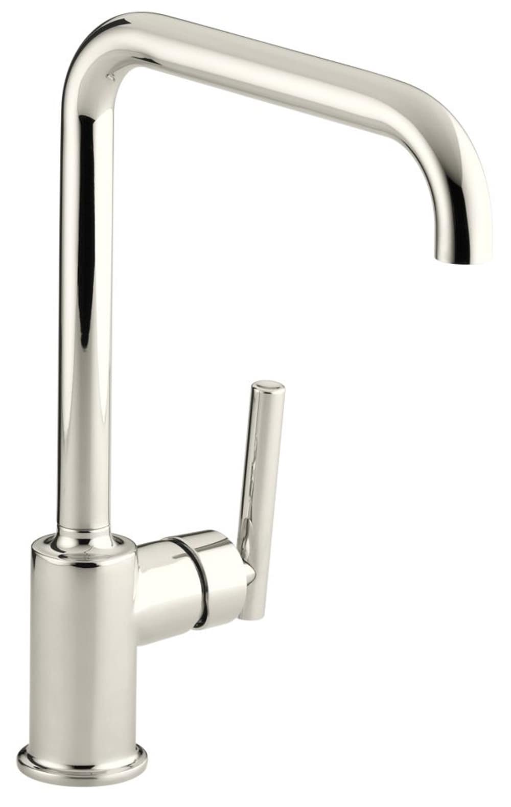 KOHLER 7507-SN Purist Vibrant Polished Nickel Single Handle Deck-mount Kitchen Faucet