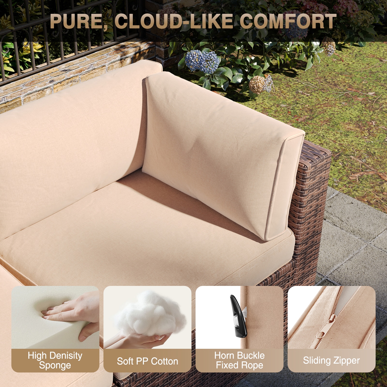 AOXUN PA-120BR03 Patio-Conversation-Sets - View #2