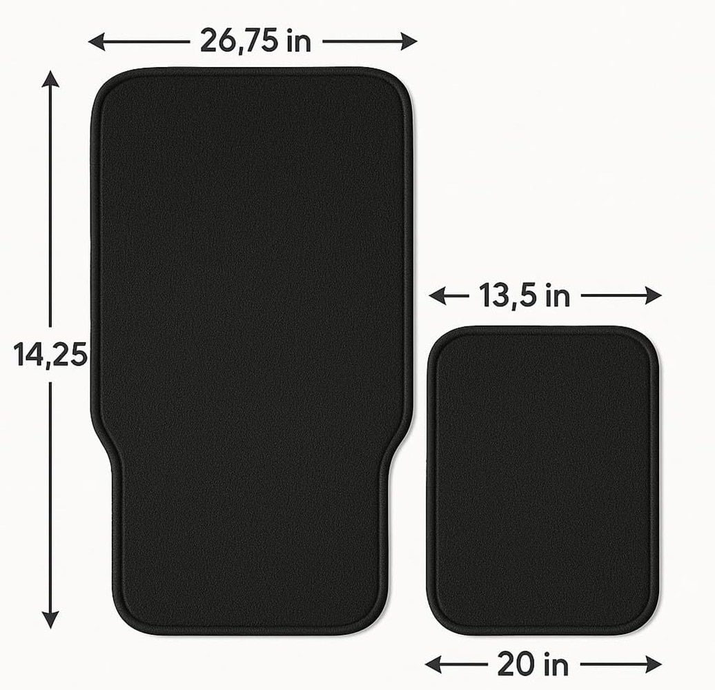 J&V TEXTILES 4 Piece Set of Car Floor Mats in the Floor Mats & Liners ...